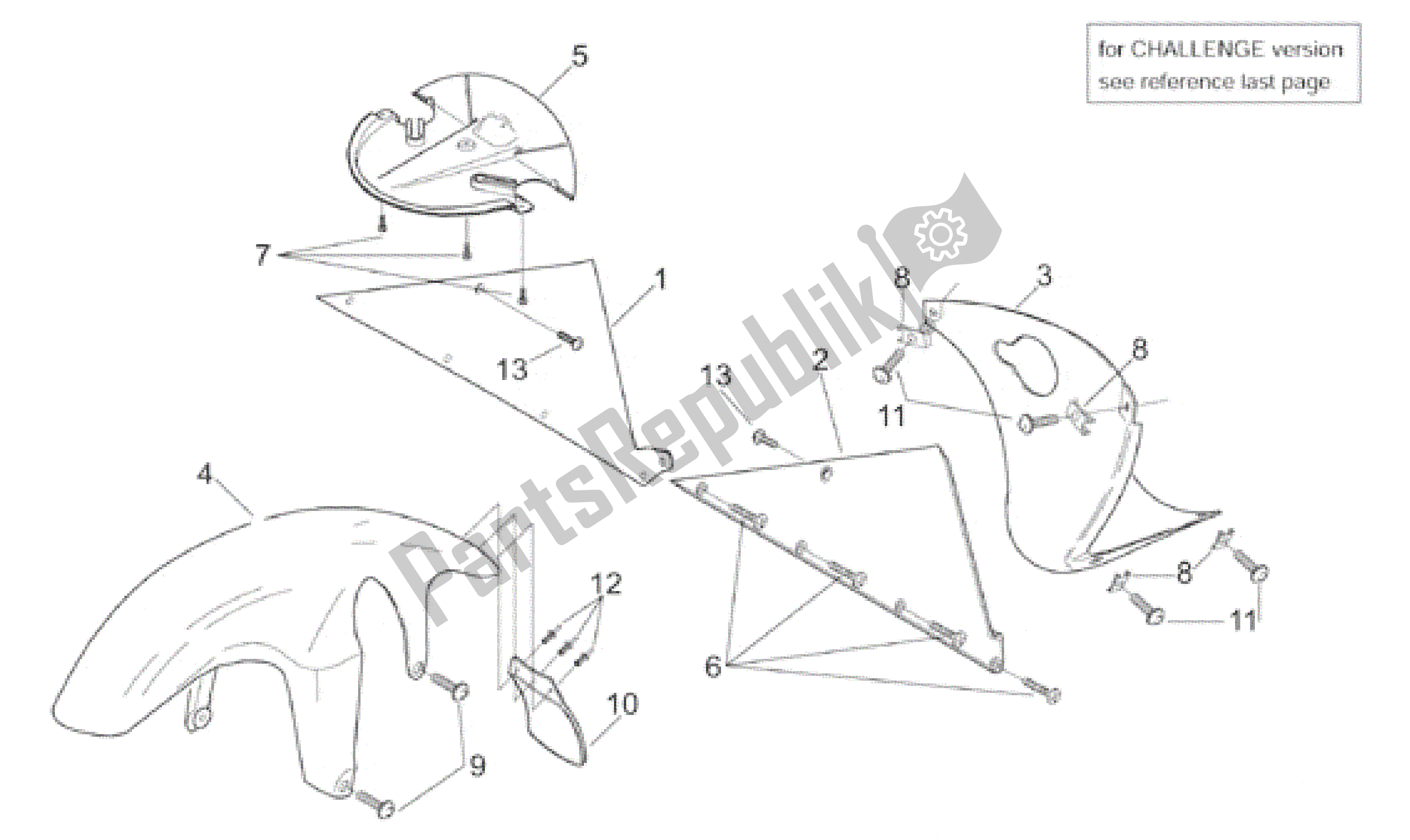 Todas las partes para Cuerpo Frontal Ii de Aprilia RS 250 1998 - 2001