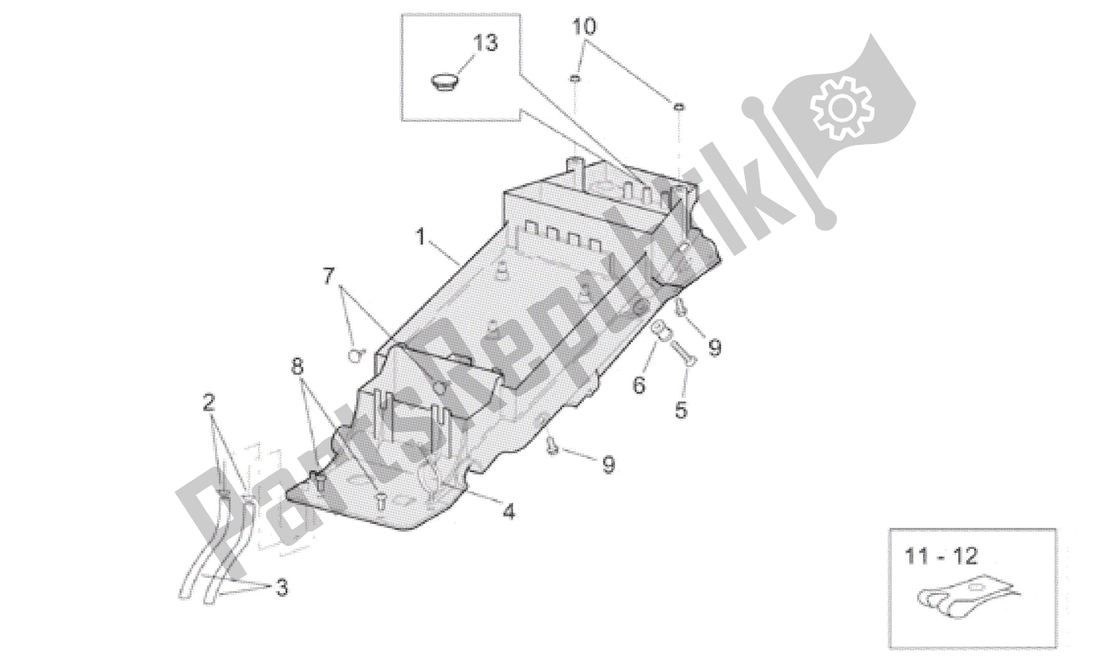 Tutte le parti per il Sottosella del Aprilia RSV Mille R 3901 1000 2001 - 2002