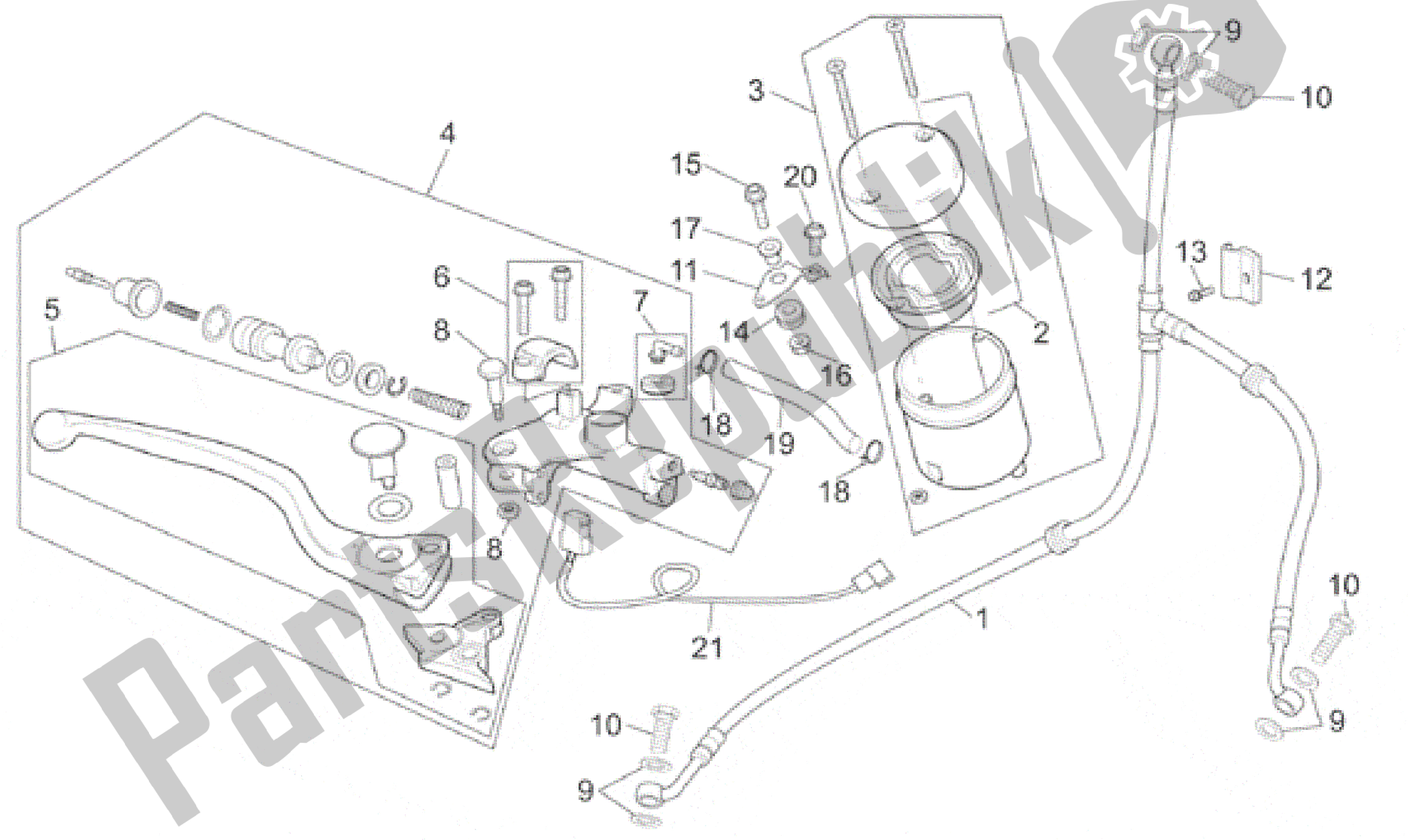 Tutte le parti per il Pompa Freno Anteriore del Aprilia RSV Mille R 3901 1000 2001 - 2002