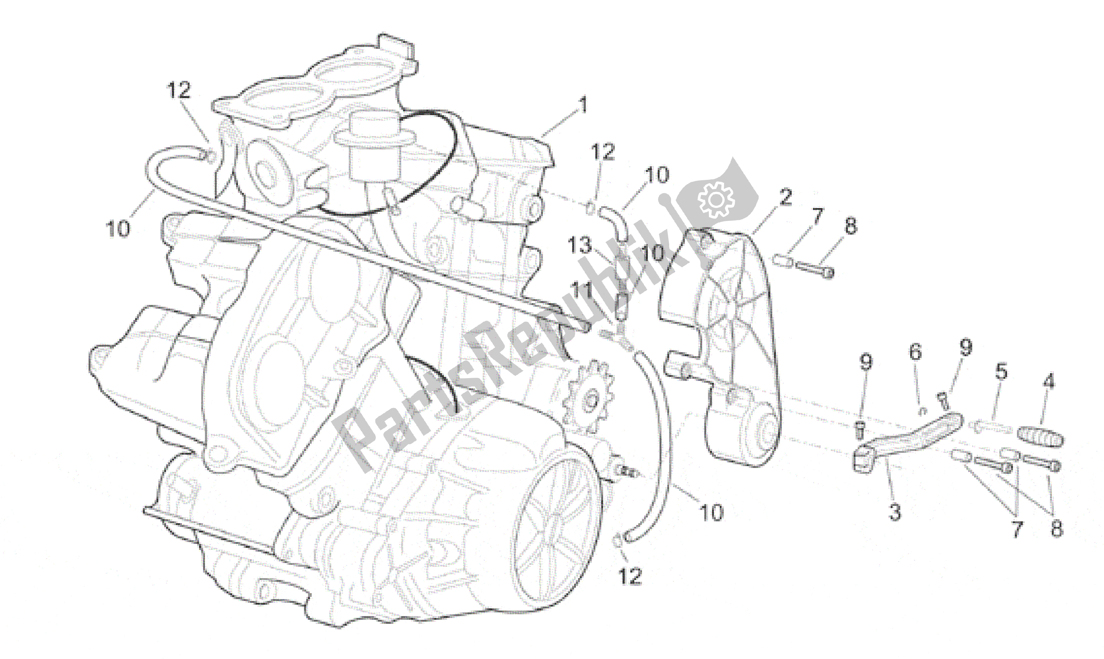 Alle Teile für das Motor des Aprilia RSV Mille R 3901 1000 2001 - 2002