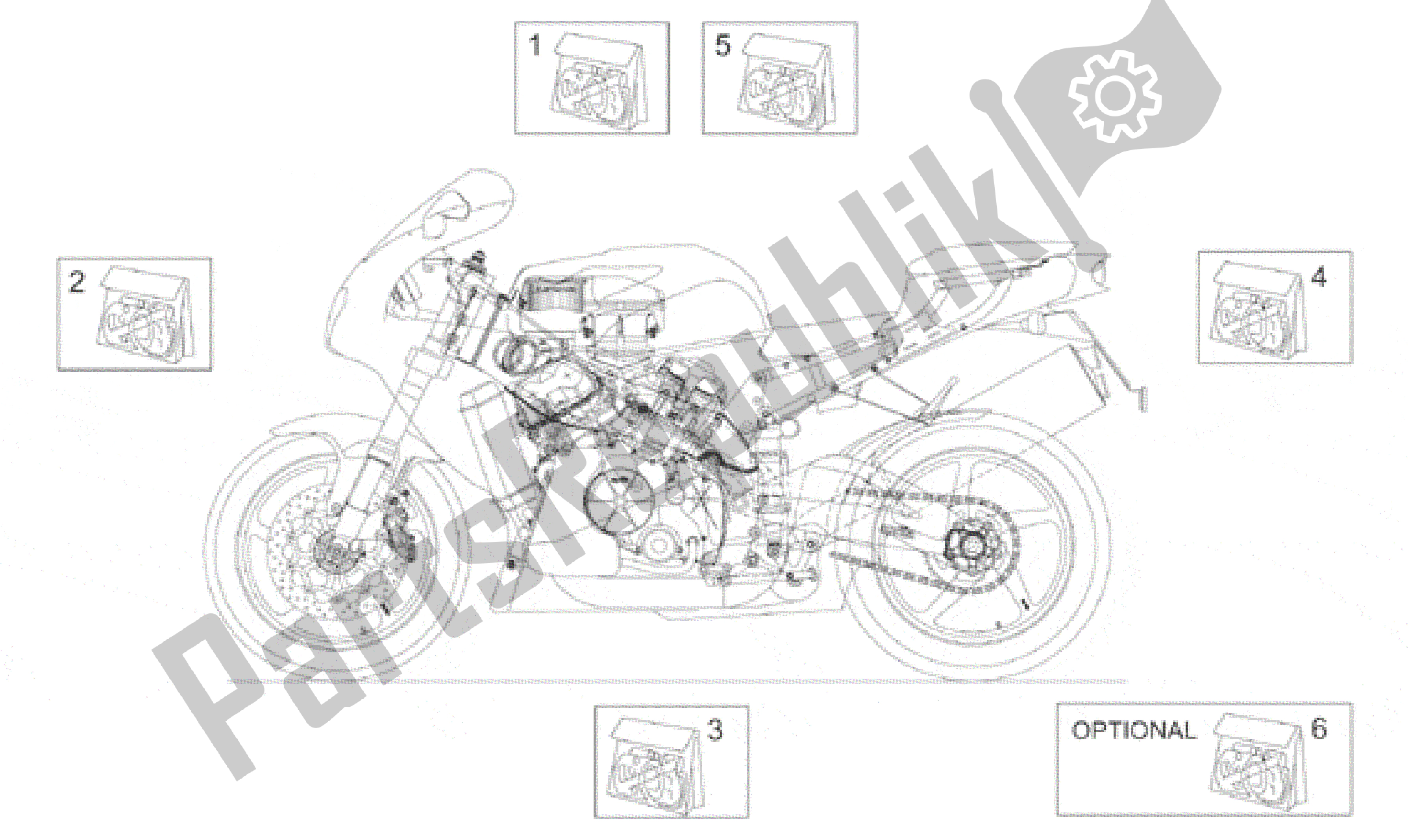 Tutte le parti per il Decalcomania del Aprilia RSV Mille R 3901 1000 2001 - 2002