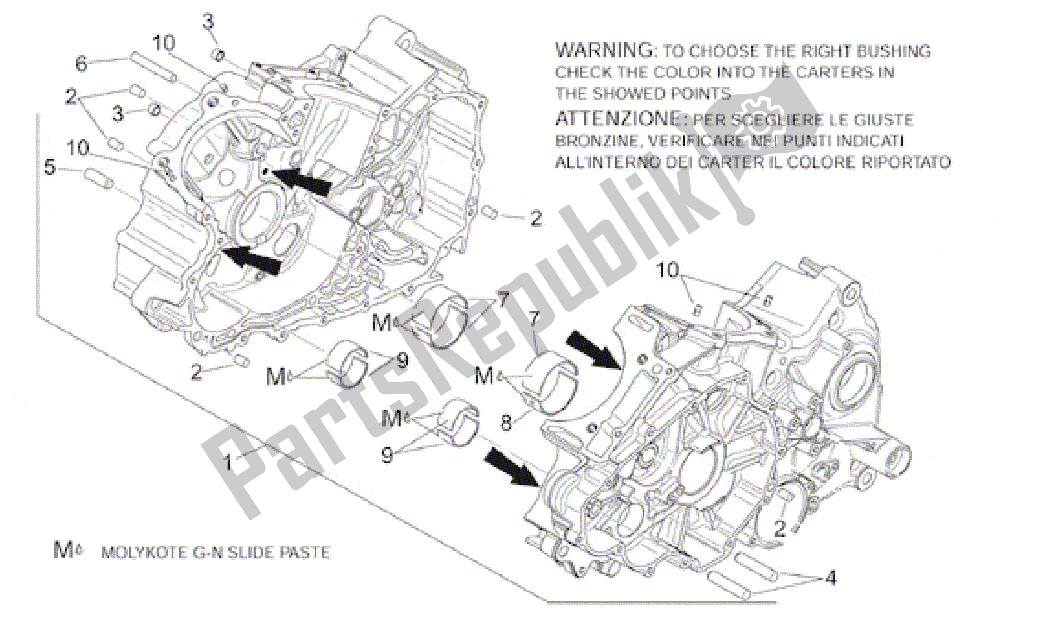 Toutes les pièces pour le Carters I du Aprilia RSV Mille R 3901 1000 2001 - 2002