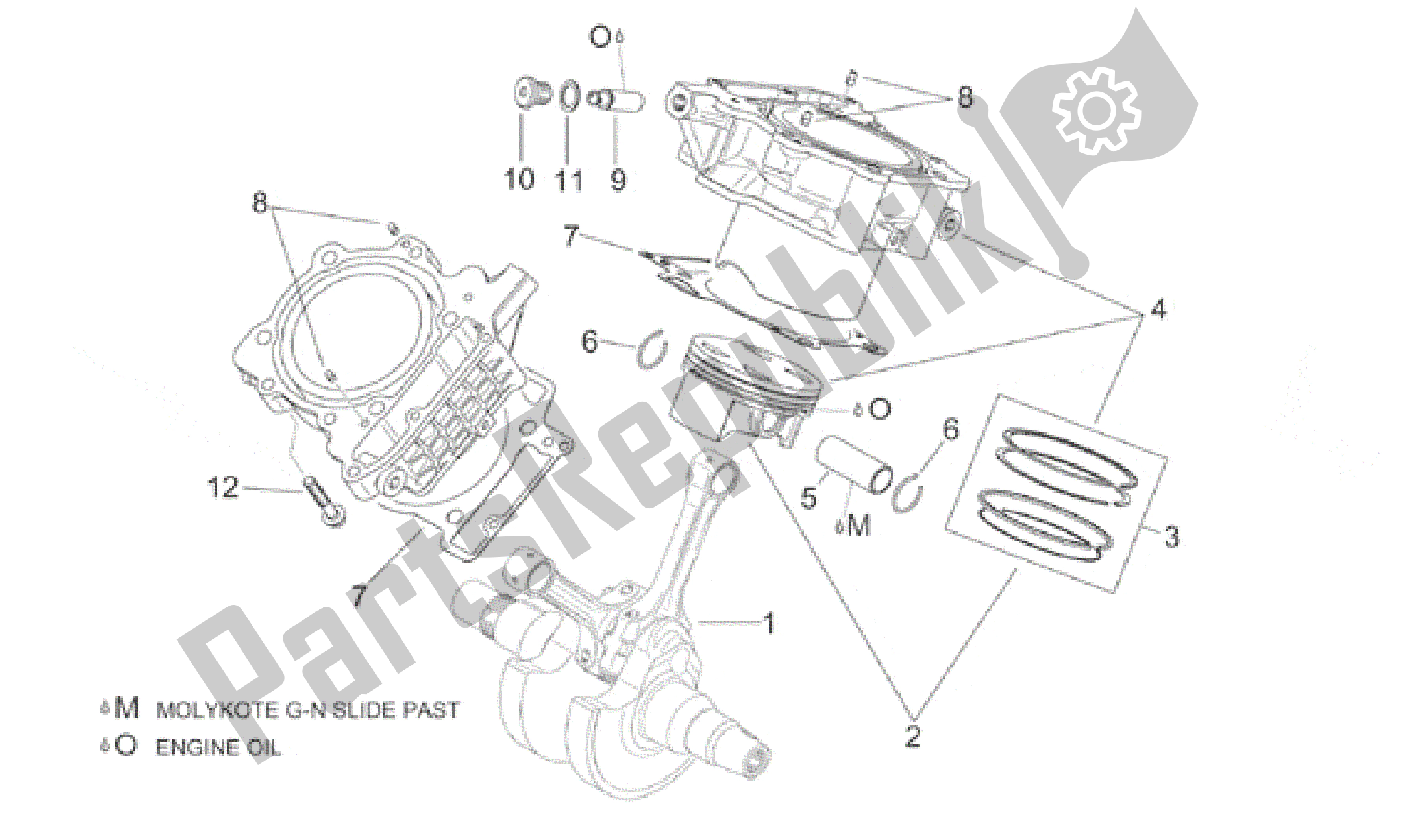 Wszystkie części do Wa? Korbowy Ii Aprilia RSV Mille R 3901 1000 2001 - 2002