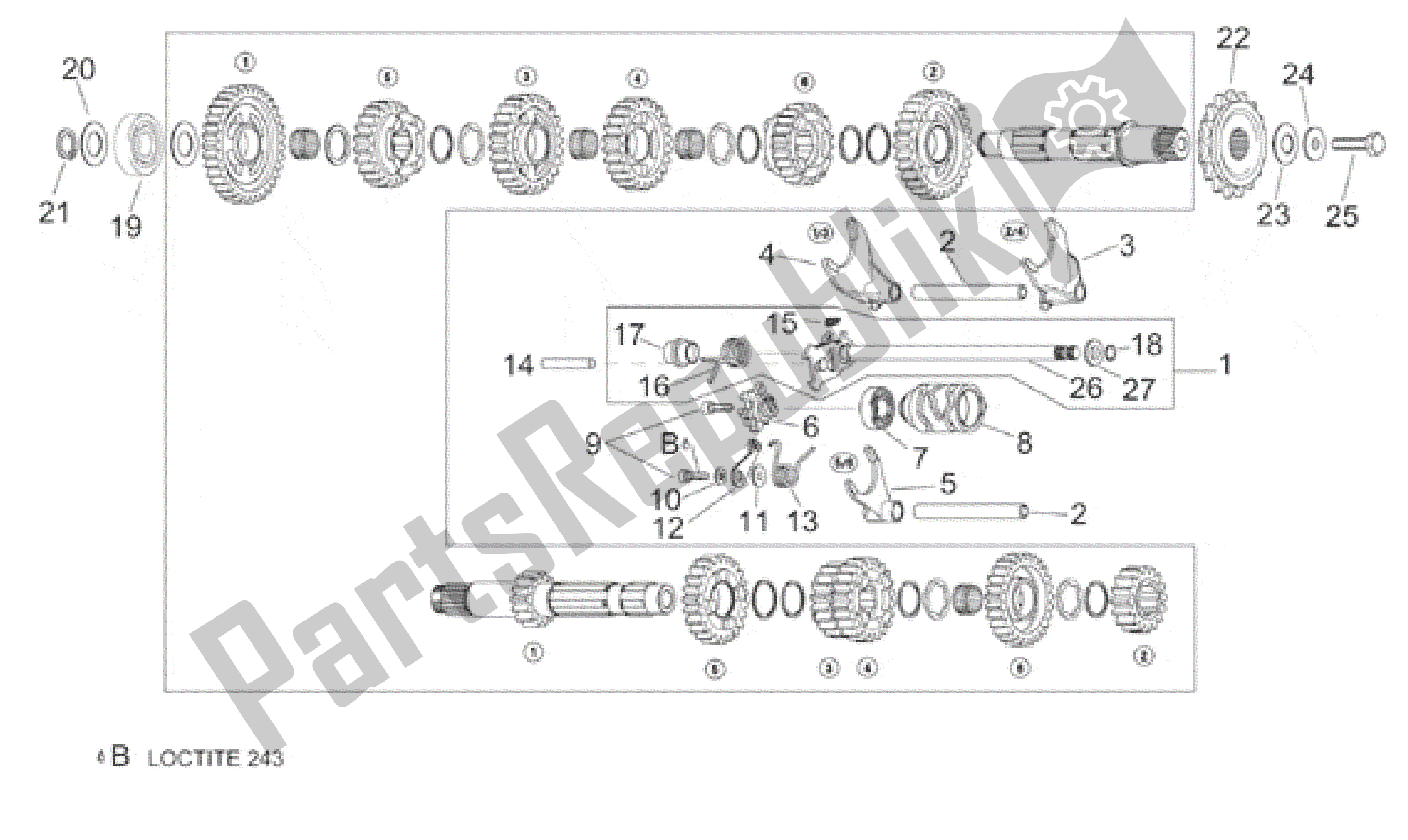 Tutte le parti per il Selettore Cambio del Aprilia RSV Mille R 3901 1000 2001 - 2002