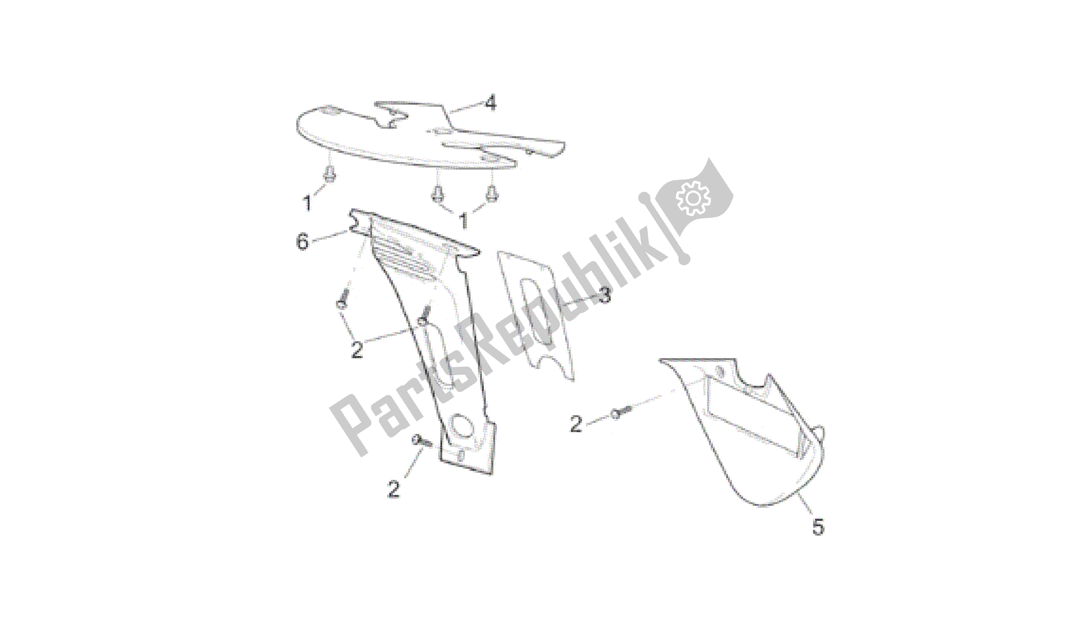 All parts for the Front Body - Lockups of the Aprilia RSV Mille 3901 1000 2001 - 2002