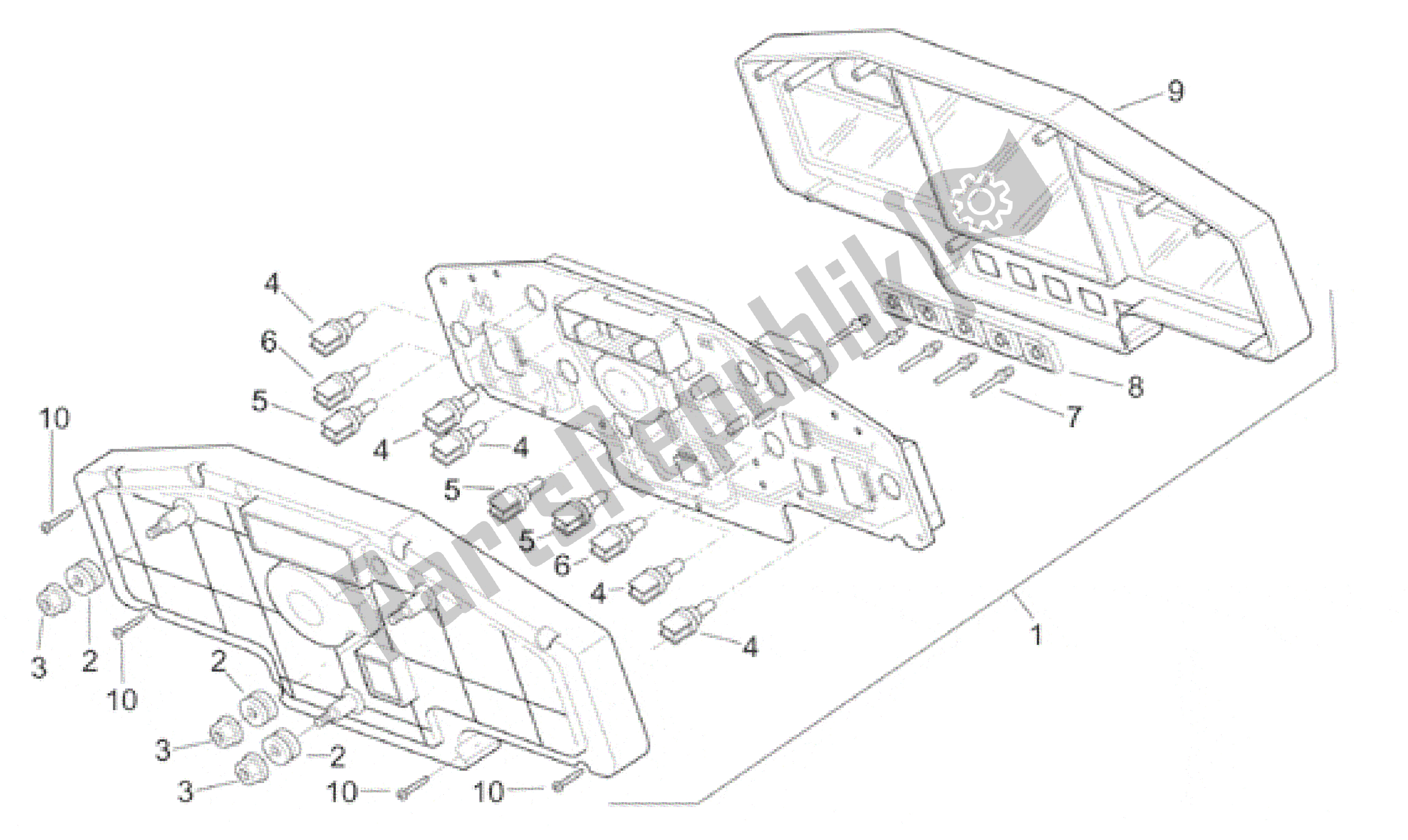 Toutes les pièces pour le Tableau De Bord du Aprilia RSV Mille 3901 1000 2001 - 2002