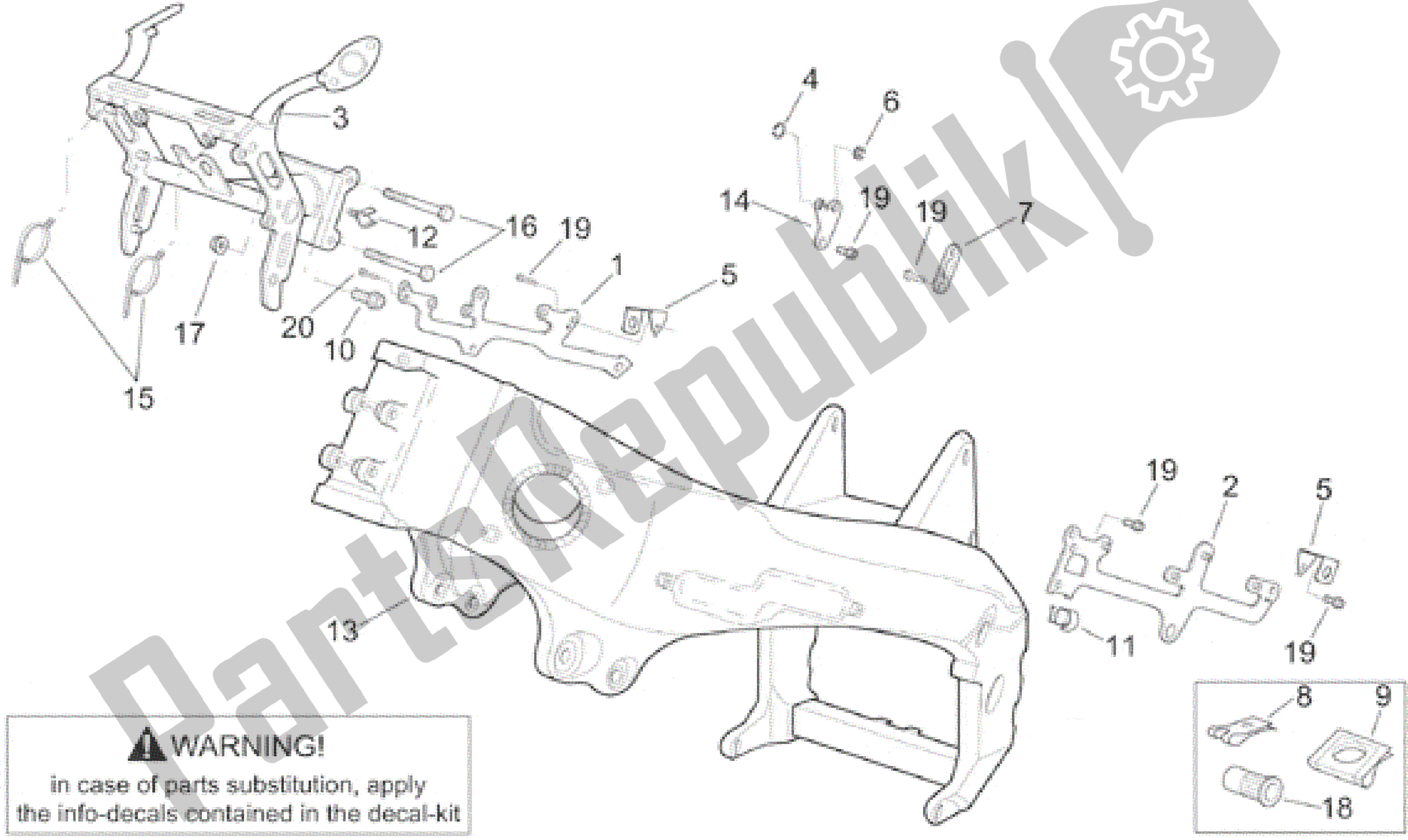 Alle Teile für das Rahmen Ii des Aprilia RSV Mille 3901 1000 2001 - 2002