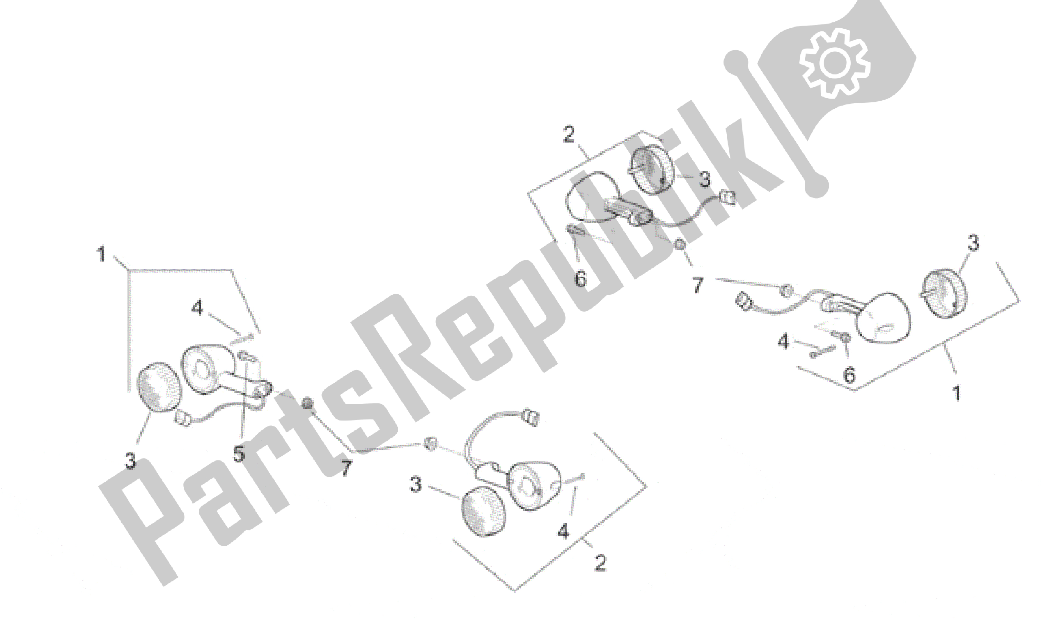 Todas las partes para Indicadores De Giro de Aprilia RSV Mille 3901 1000 2001 - 2002