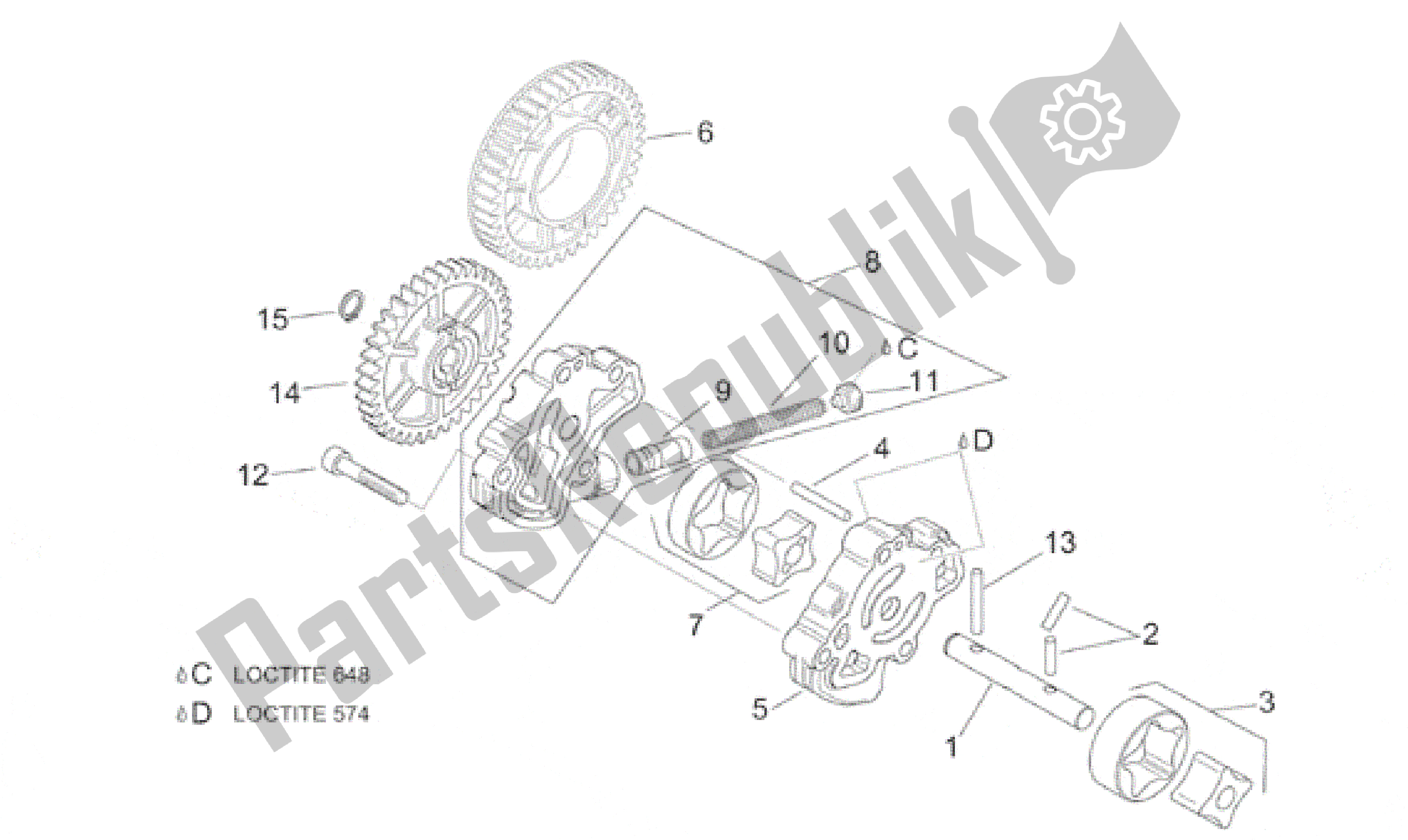 Alle Teile für das Ölpumpe des Aprilia RSV Mille 3901 1000 2001 - 2002