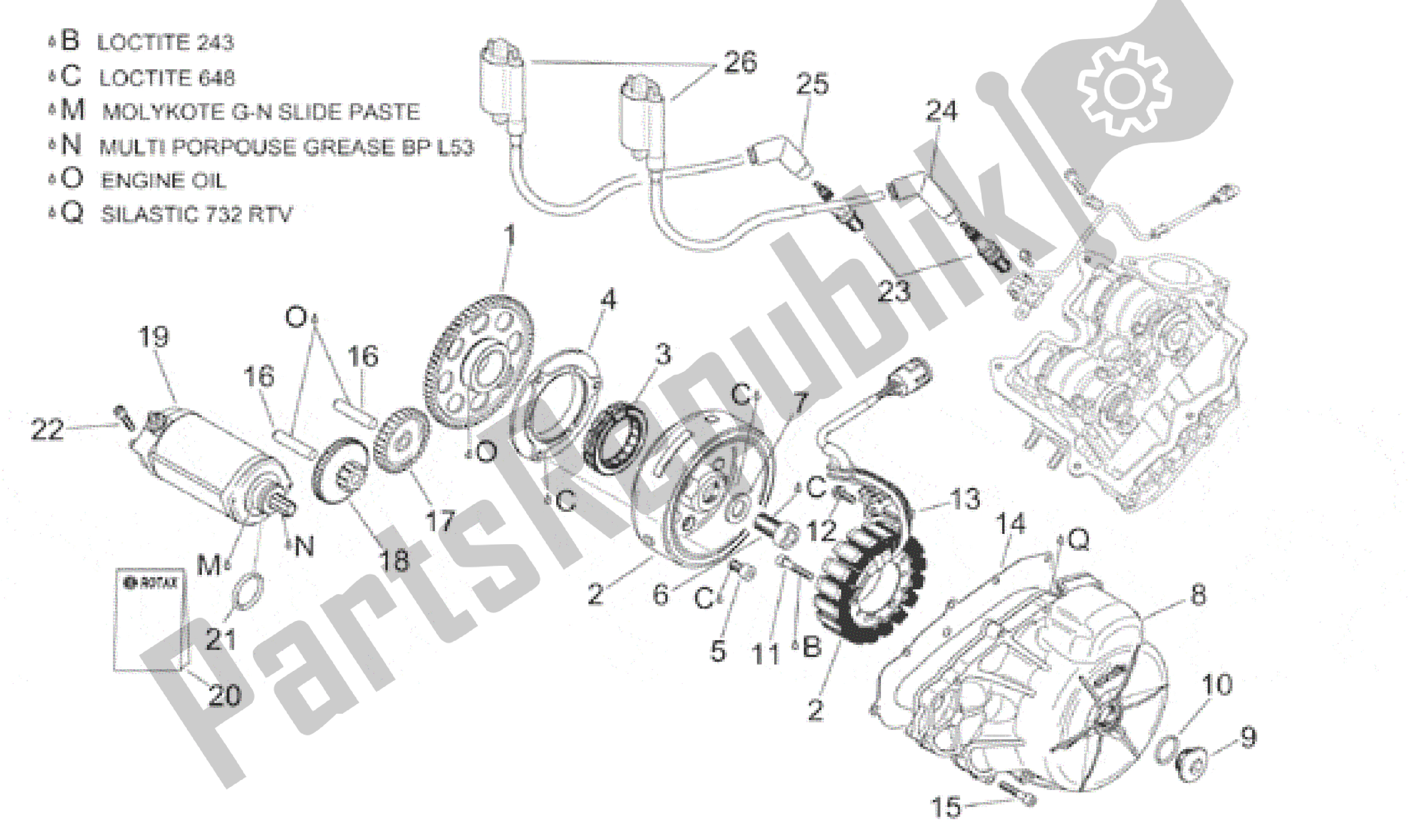 All parts for the Ignition Unit of the Aprilia RSV Mille 3901 1000 2001 - 2002