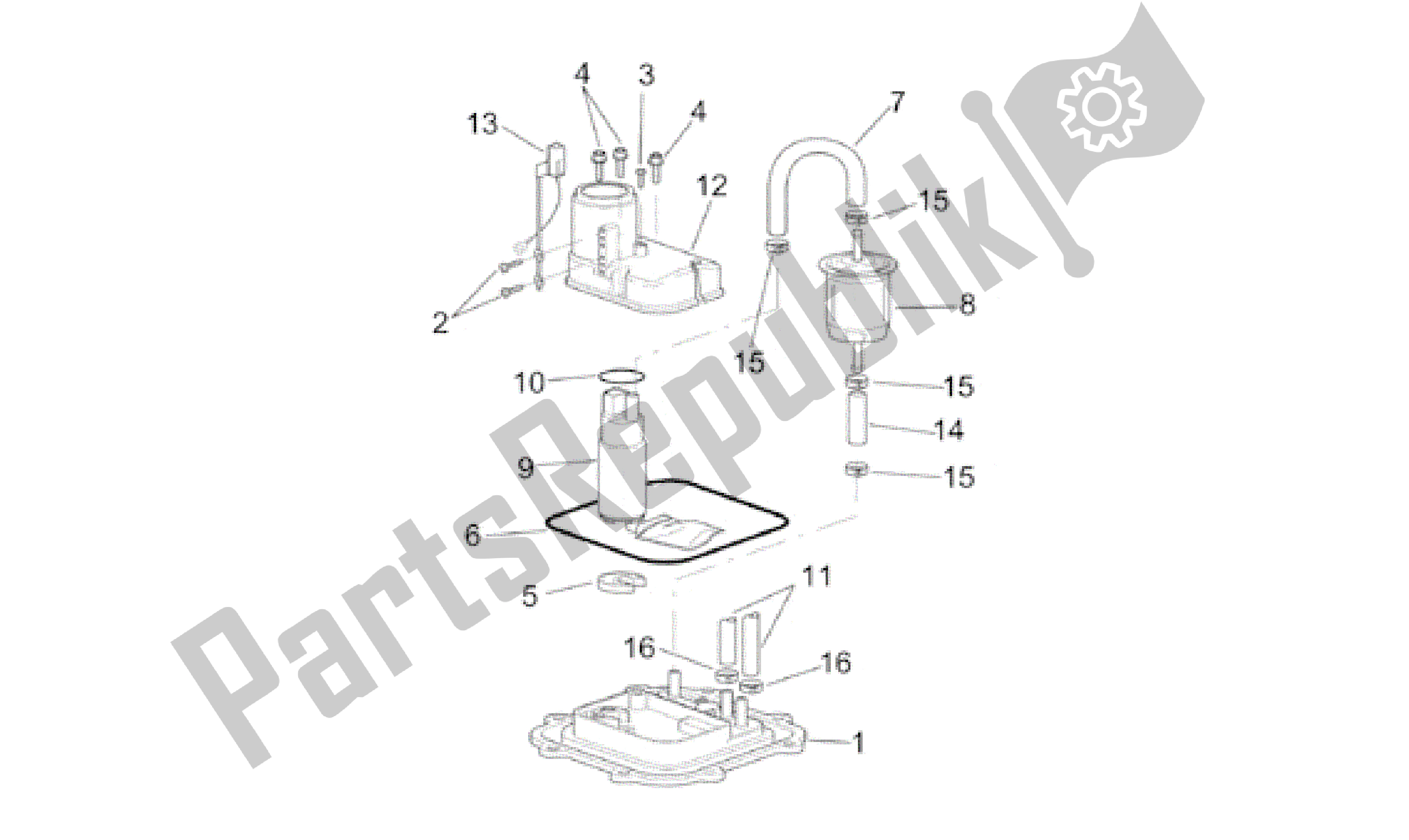 Alle Teile für das Kraftstoffpumpe I des Aprilia RSV Mille 390 W 1000 1998 - 1999