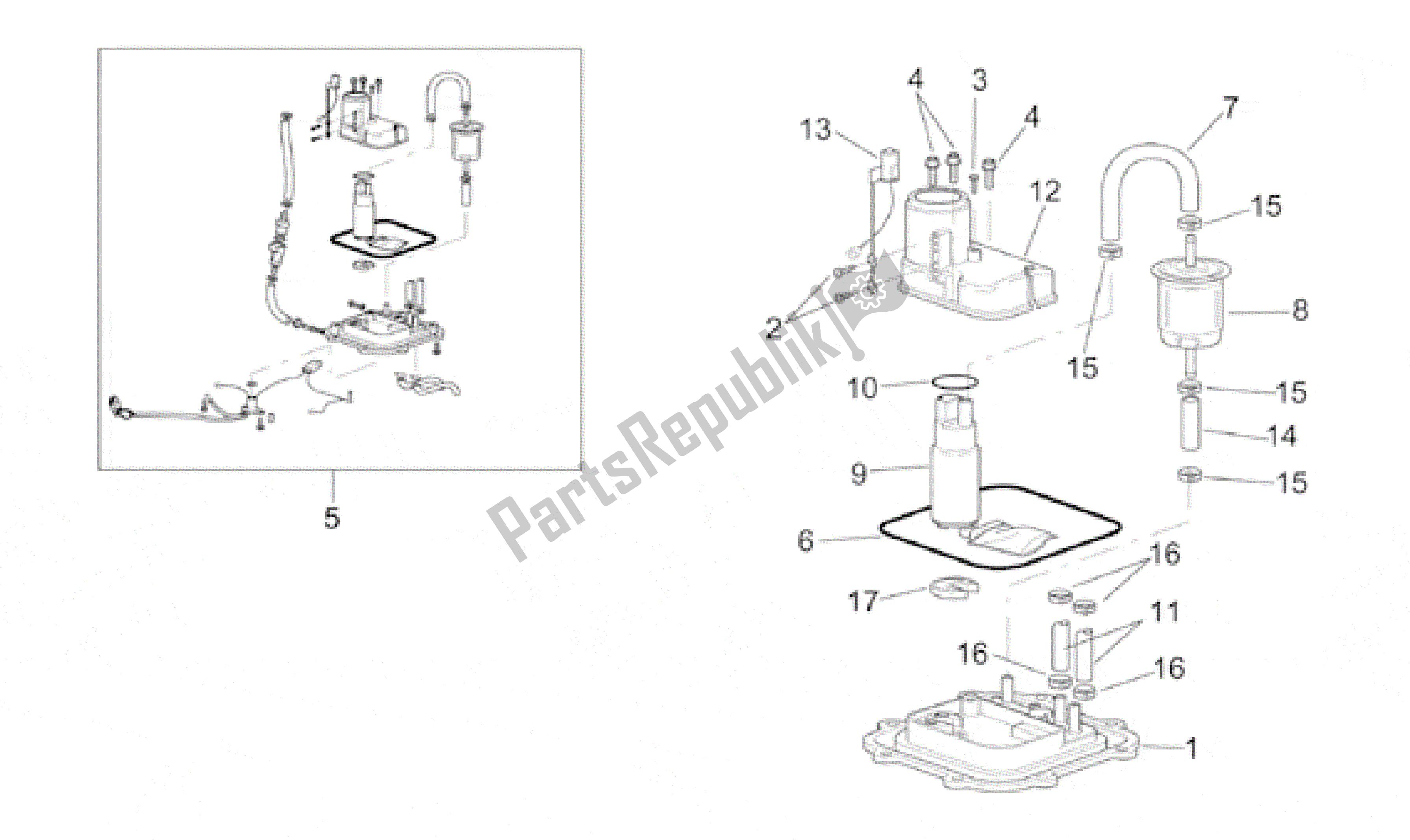 Toutes les pièces pour le Pompe à Carburant I du Aprilia RSV Mille SP 391 X 1000 1999 - 2000