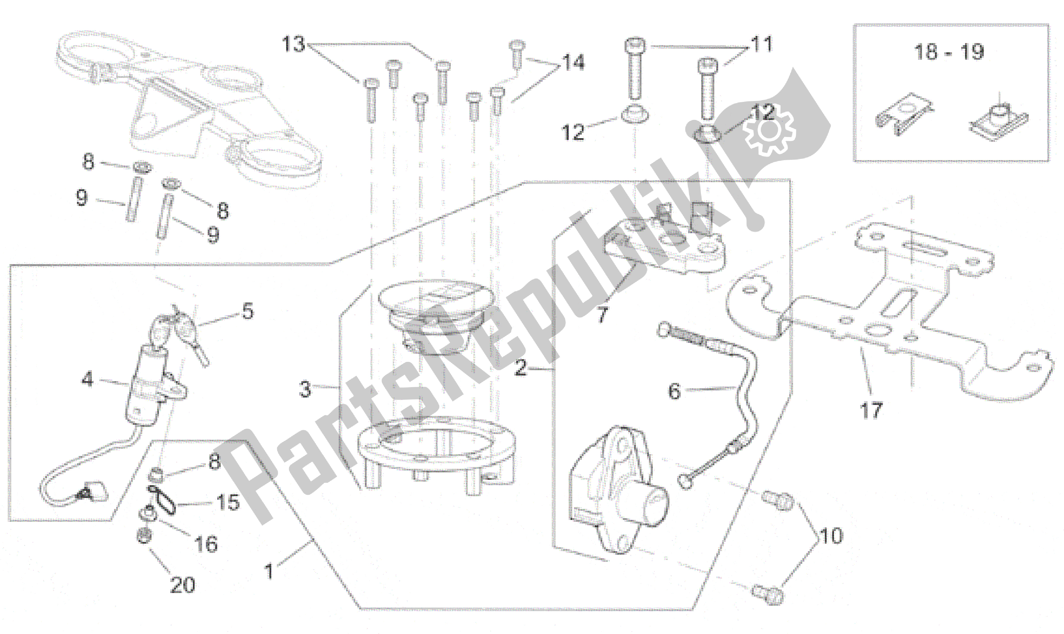 Toutes les pièces pour le Kit De Matériel De Verrouillage du Aprilia RSV Mille SP 391 X 1000 1999 - 2000