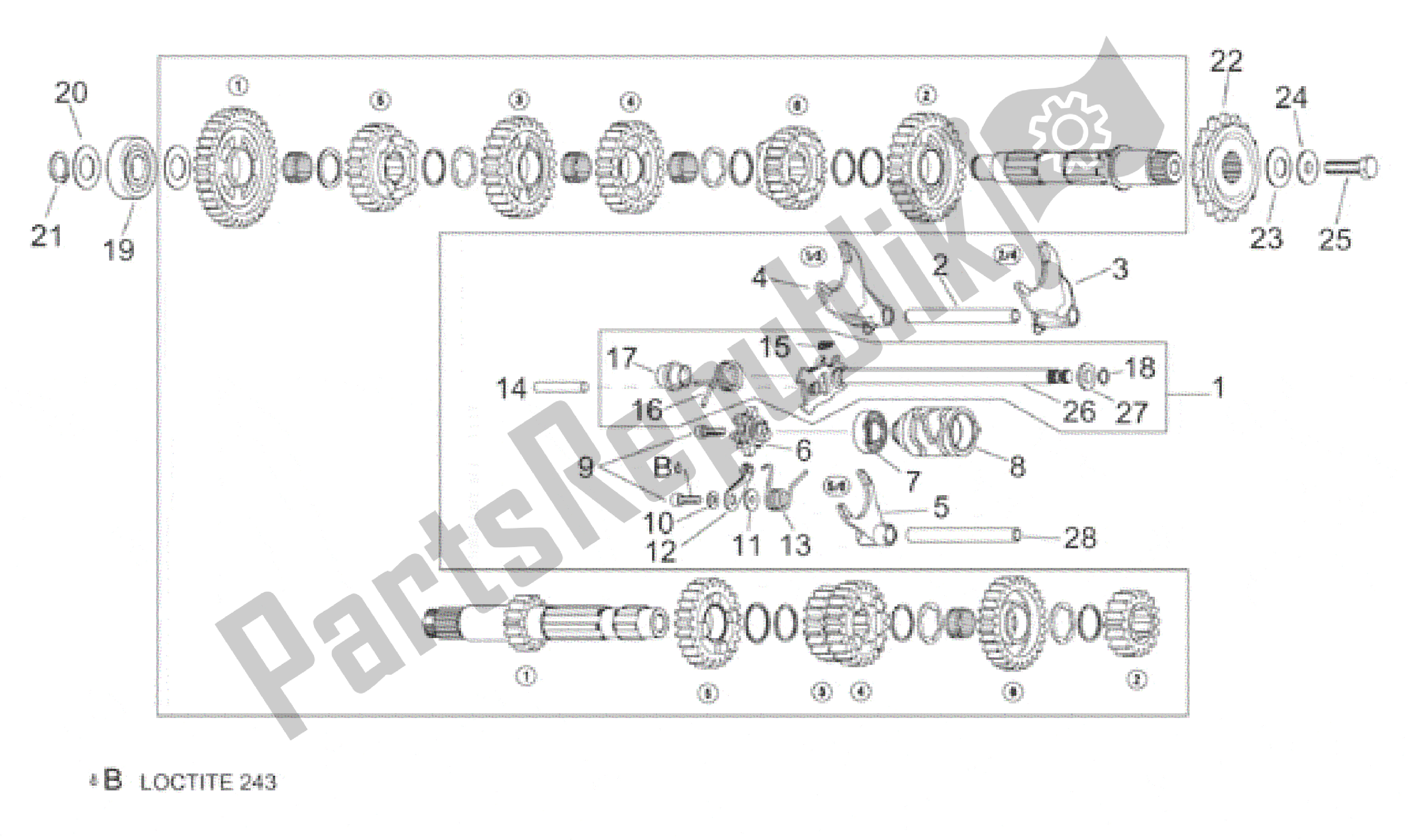 Todas las partes para Selector De Caja De Cambios de Aprilia RSV Mille SP 391 X 1000 1999 - 2000