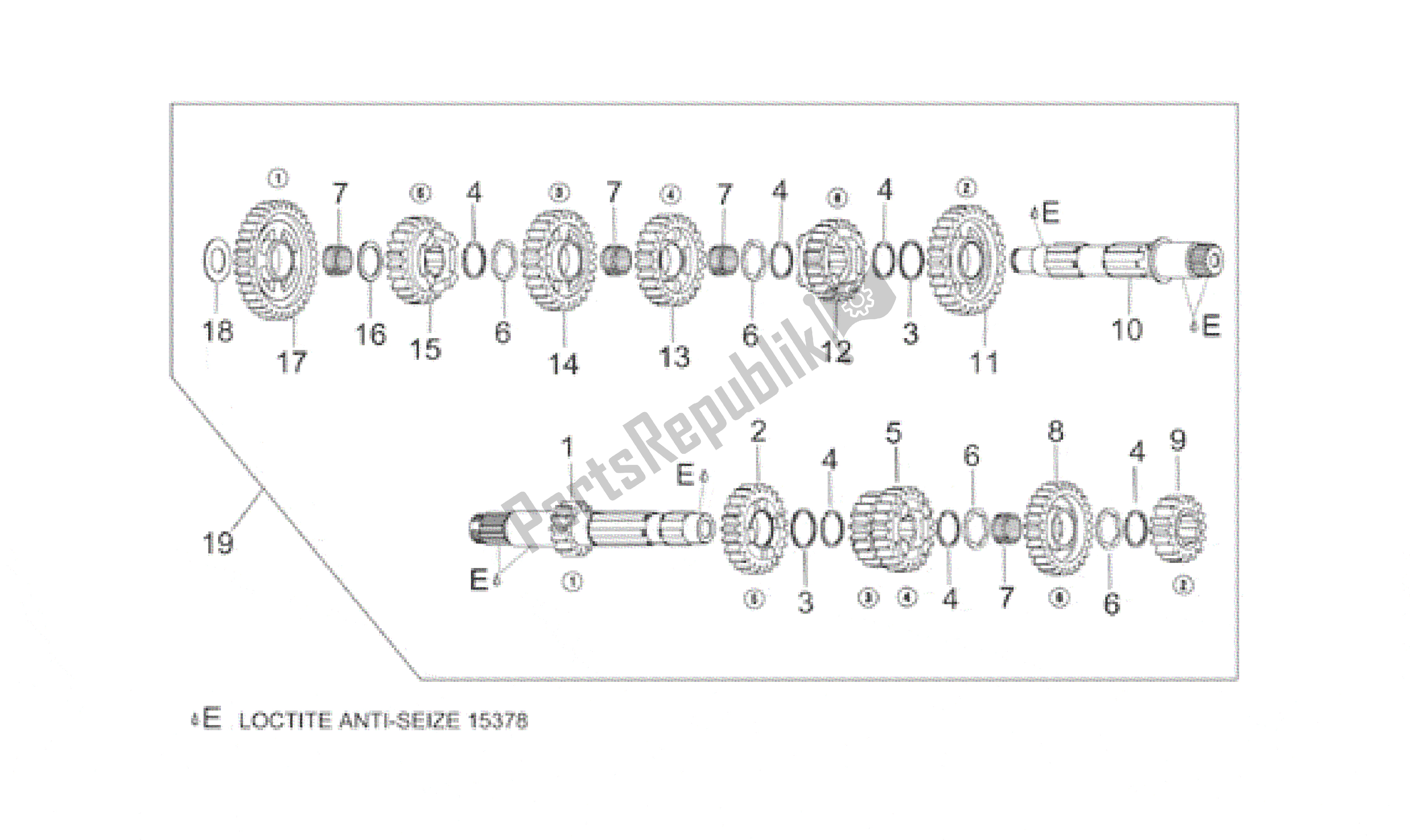 Alle Teile für das Getriebe des Aprilia RSV Mille SP 391 X 1000 1999 - 2000