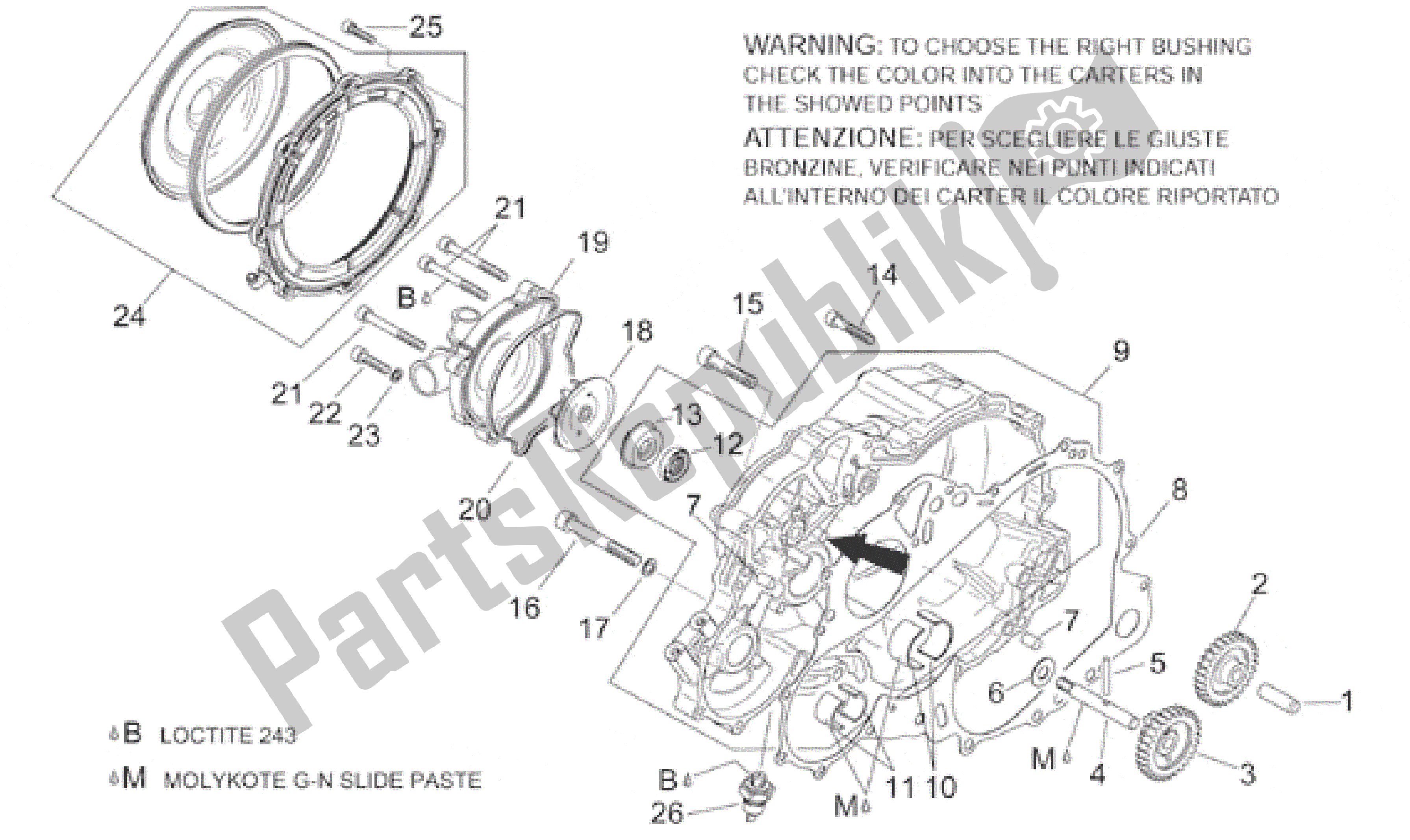 Toutes les pièces pour le Pompe à Eau du Aprilia RSV Mille SP 391 X 1000 1999 - 2000