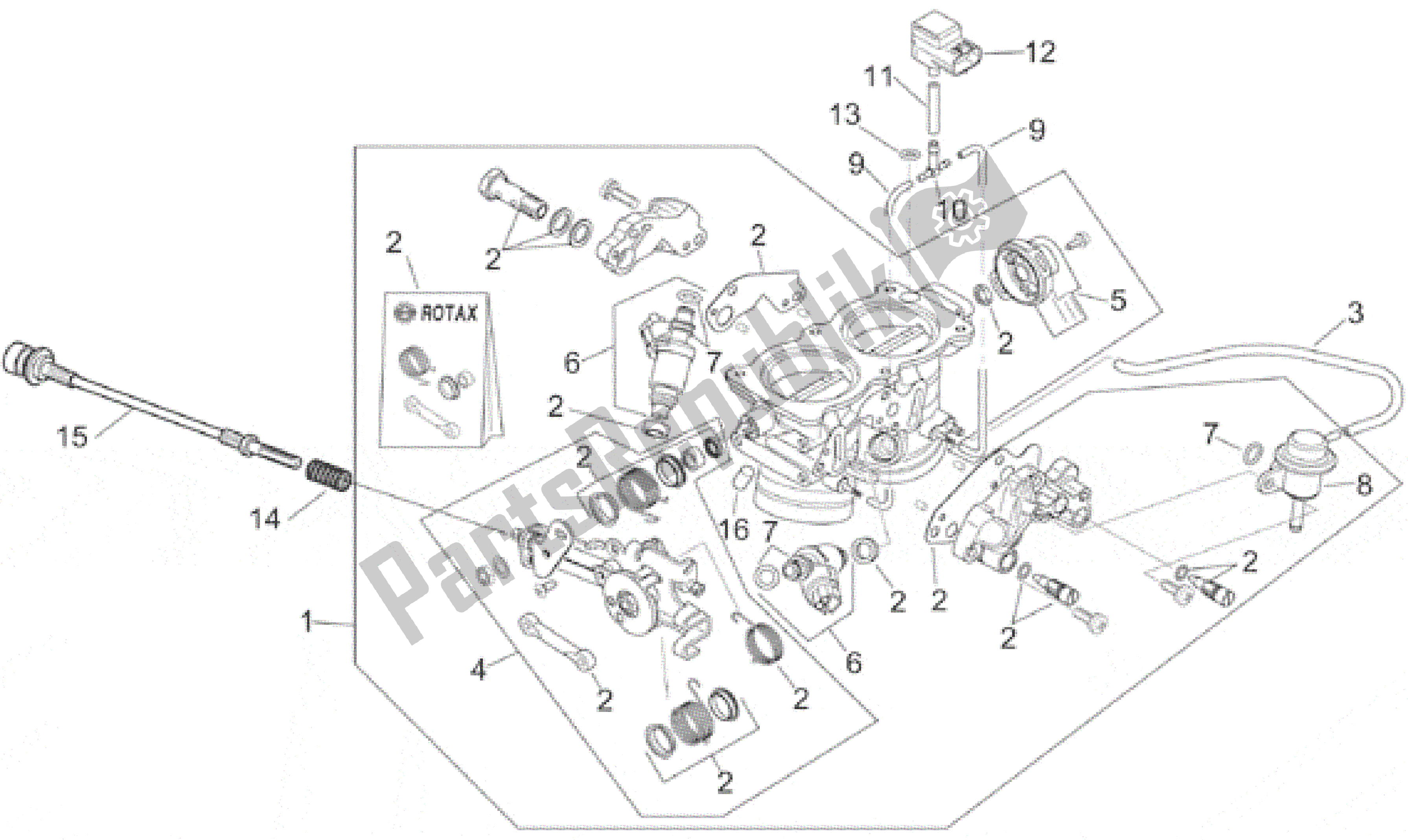 All parts for the Throttle Body of the Aprilia SL Falco 1000 2000 - 2002