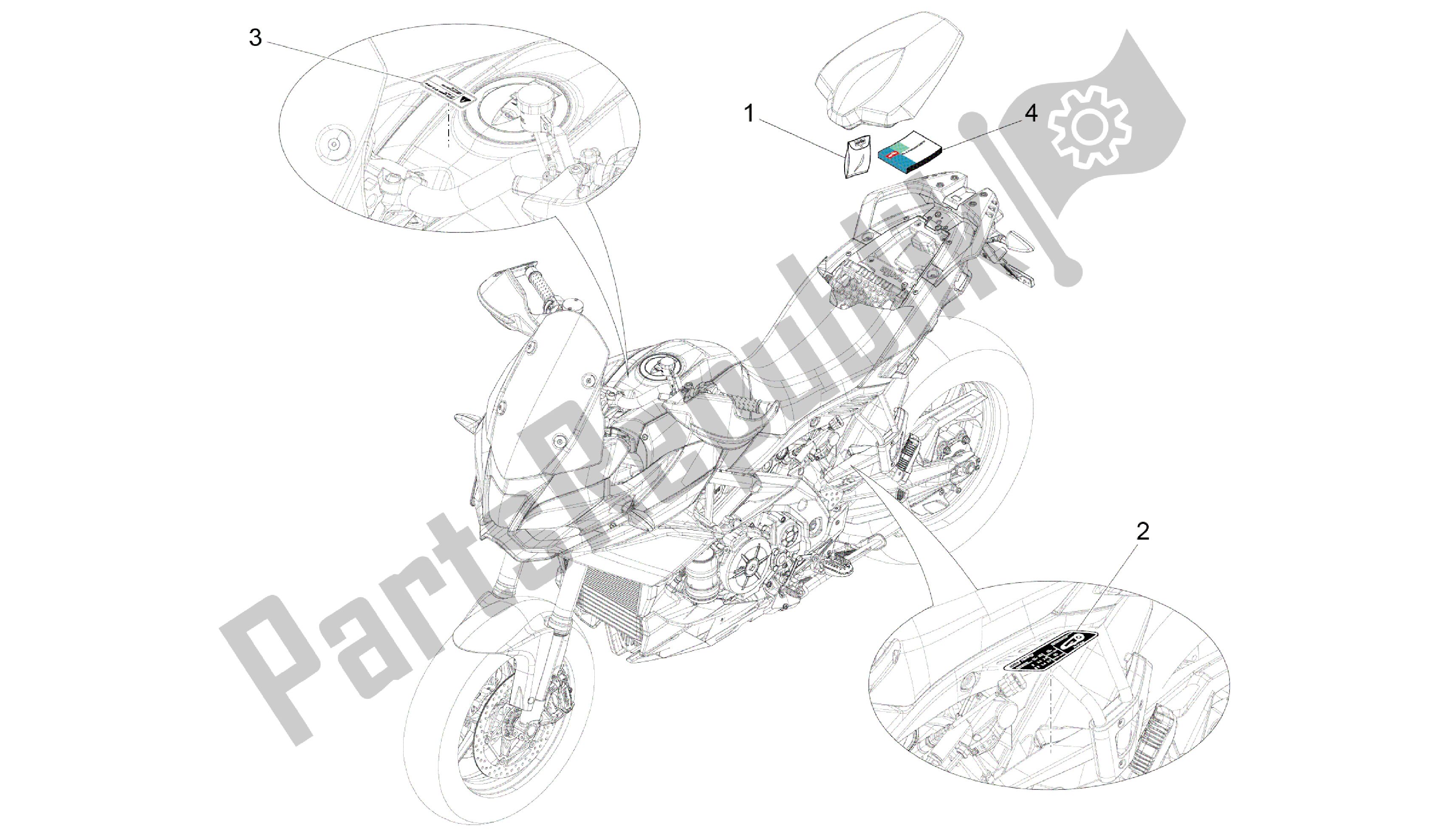All parts for the Plate Set / Various of the Aprilia Caponord 1200 2013 - 2015