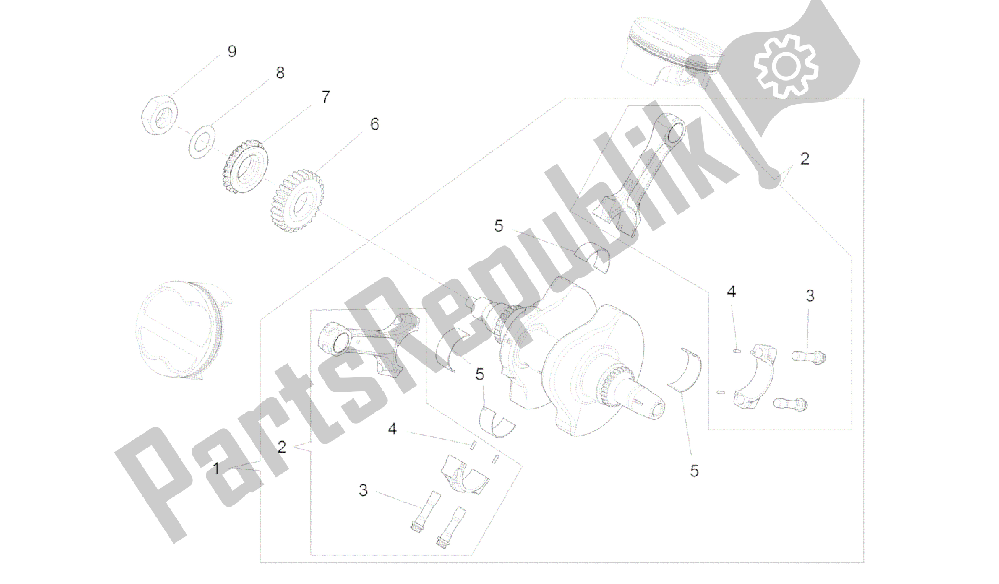 Toutes les pièces pour le Arbre De Transmission du Aprilia Caponord 1200 2013 - 2015