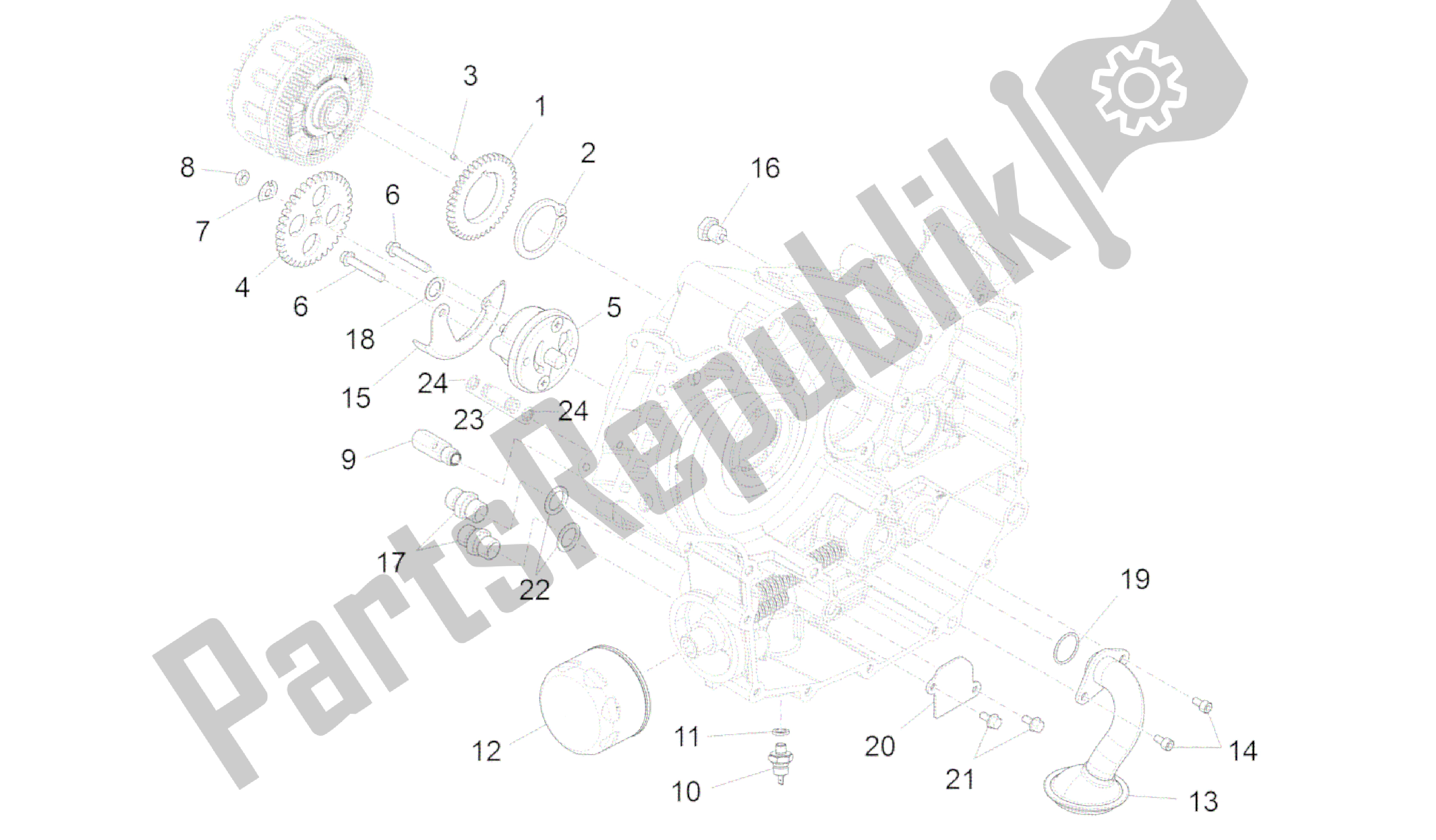 Toutes les pièces pour le La Pompe à Huile du Aprilia Caponord 1200 2013 - 2015