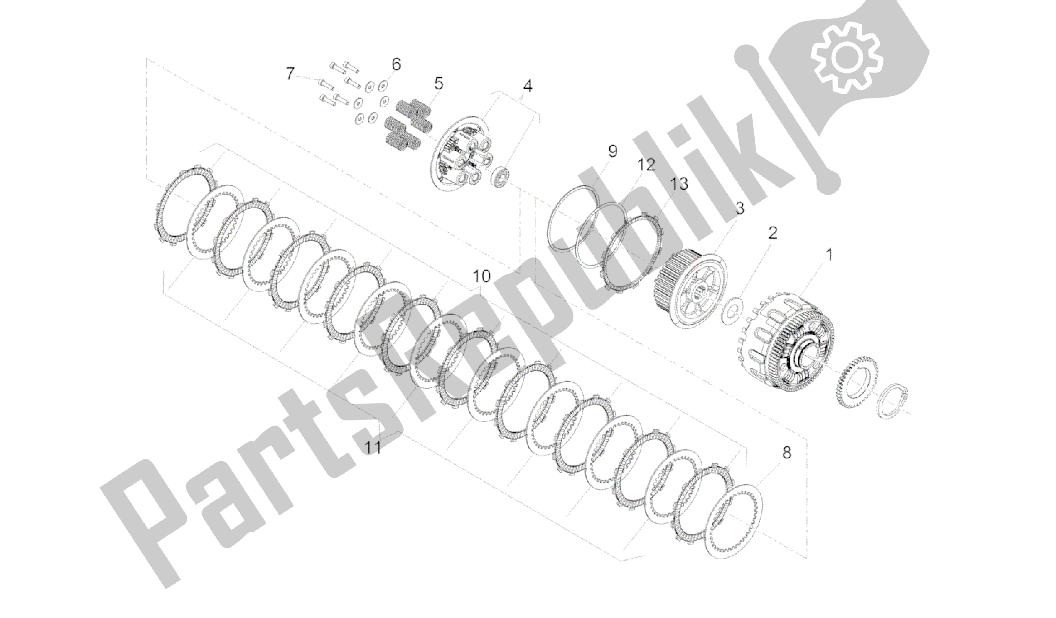 Toutes les pièces pour le Embrayage du Aprilia Caponord 1200 2013 - 2015