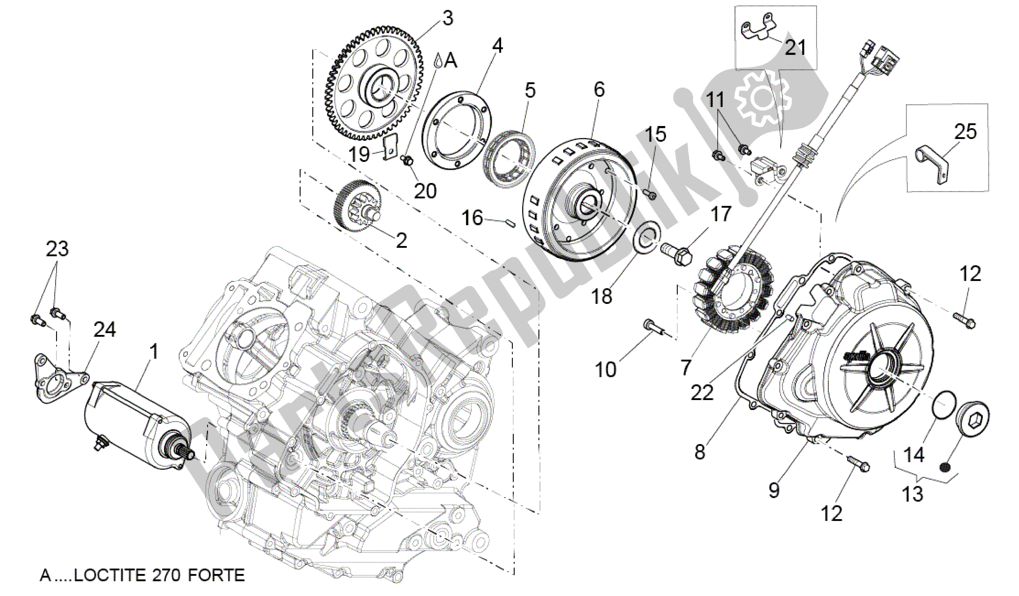 Tutte le parti per il Cdi Magneto Assy / Unità Di Accensione del Aprilia Caponord 1200 2013 - 2015