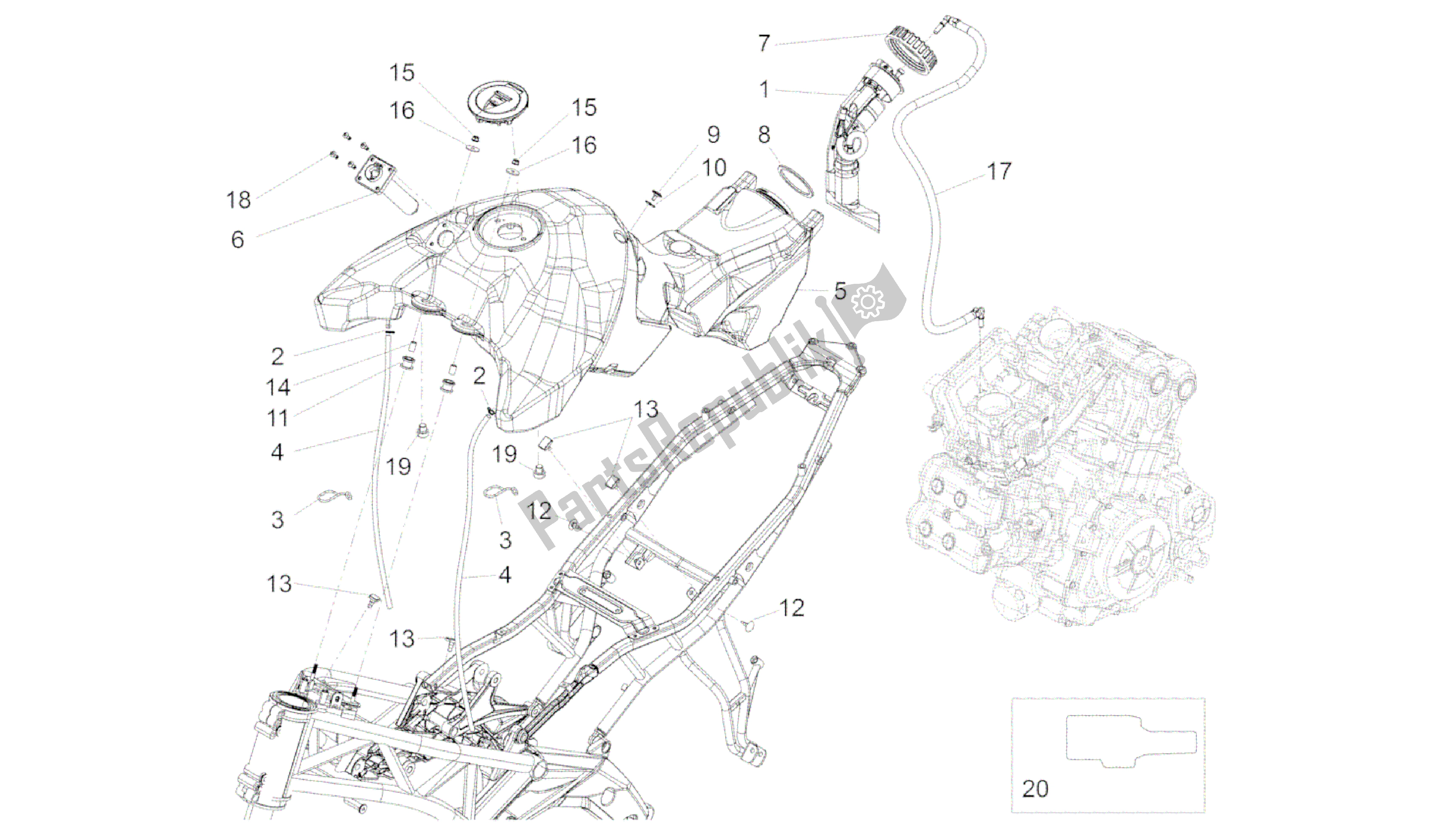 Toutes les pièces pour le Feux Avant du Aprilia Caponord 1200 2013 - 2015