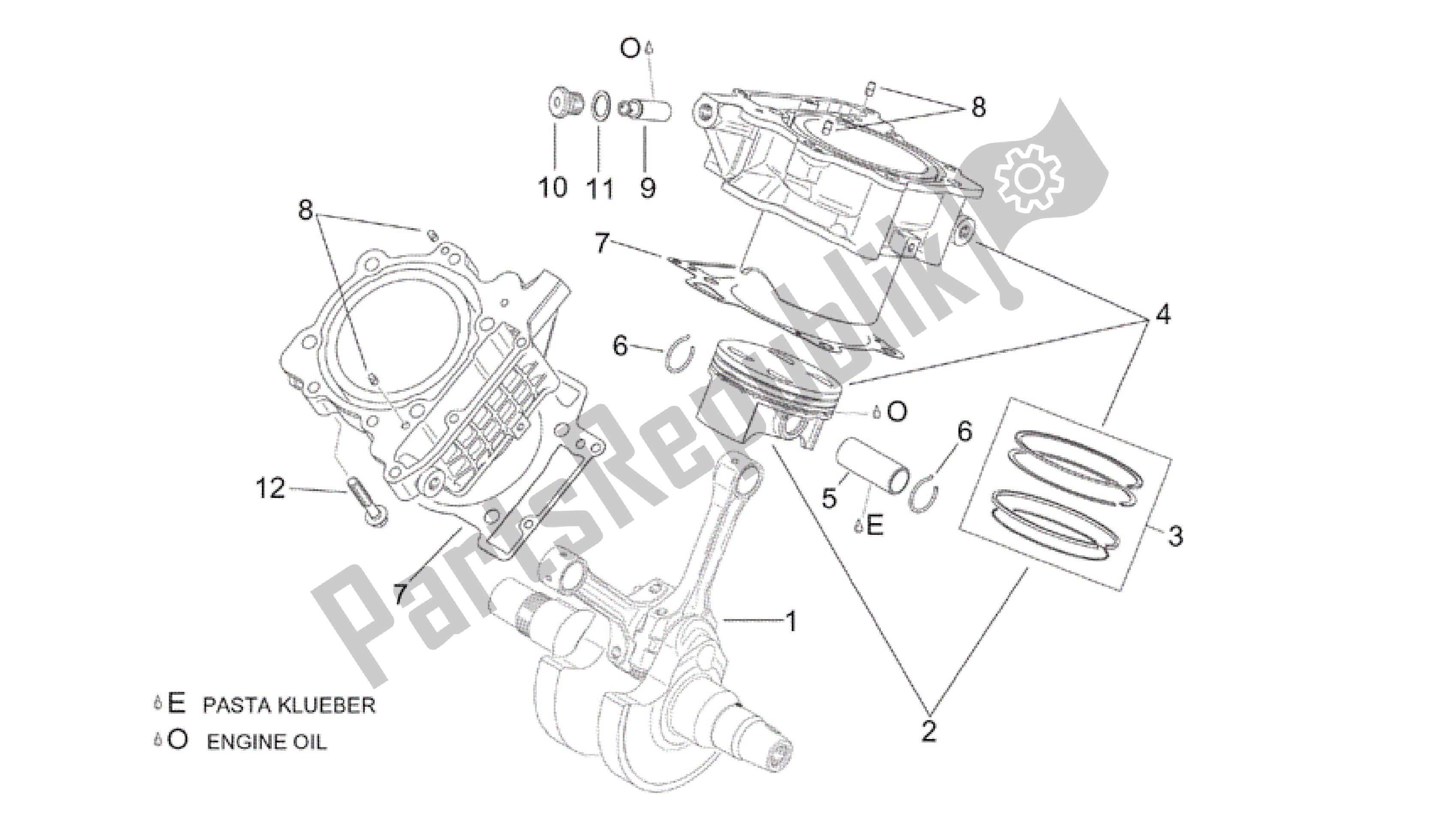 Tutte le parti per il Albero A Gomiti Ii del Aprilia RSV Tuono R 3952 1000 2002 - 2003