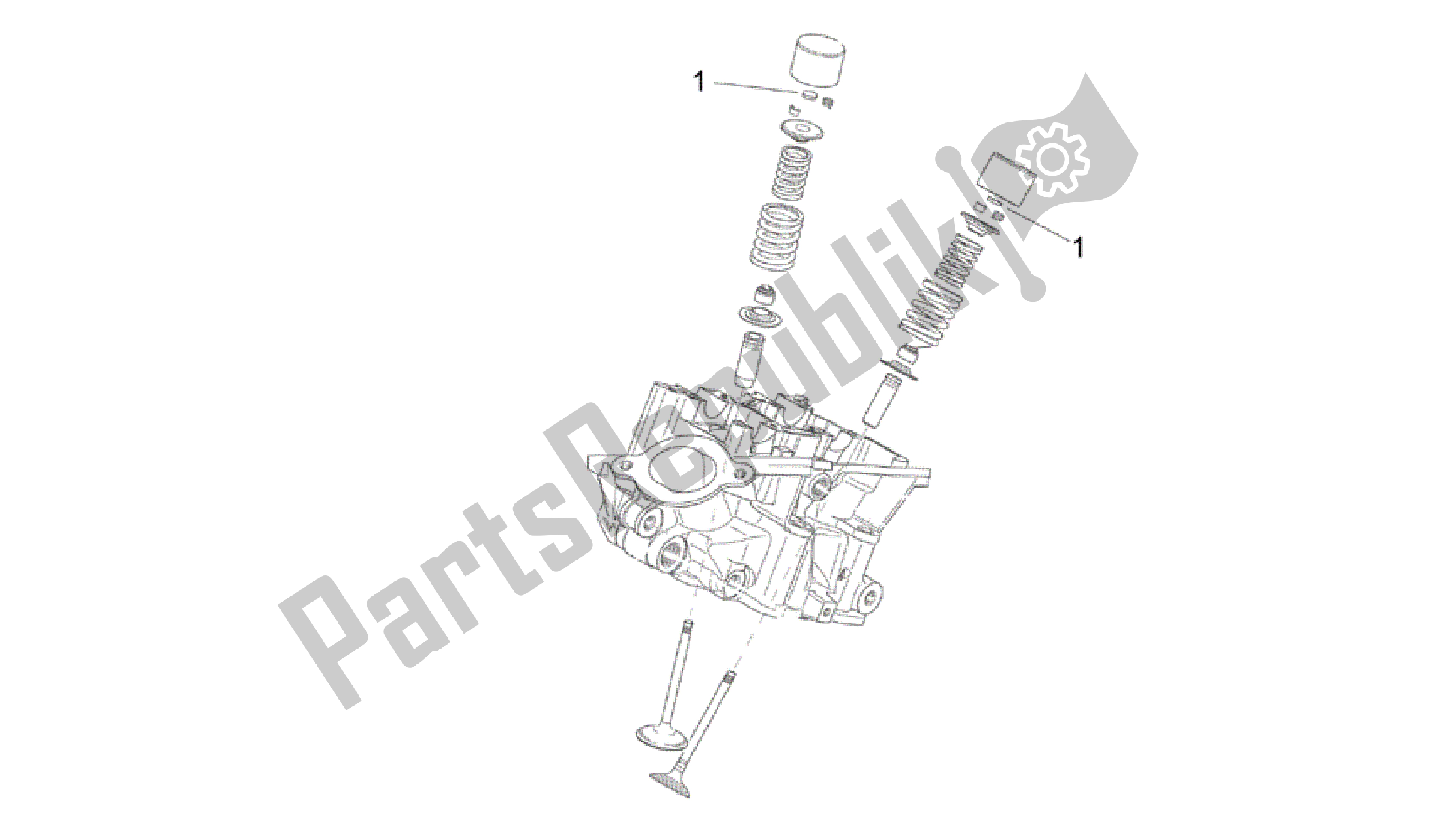 Alle onderdelen voor de Kleppen Pads van de Aprilia RSV Tuono R 3952 1000 2002 - 2003