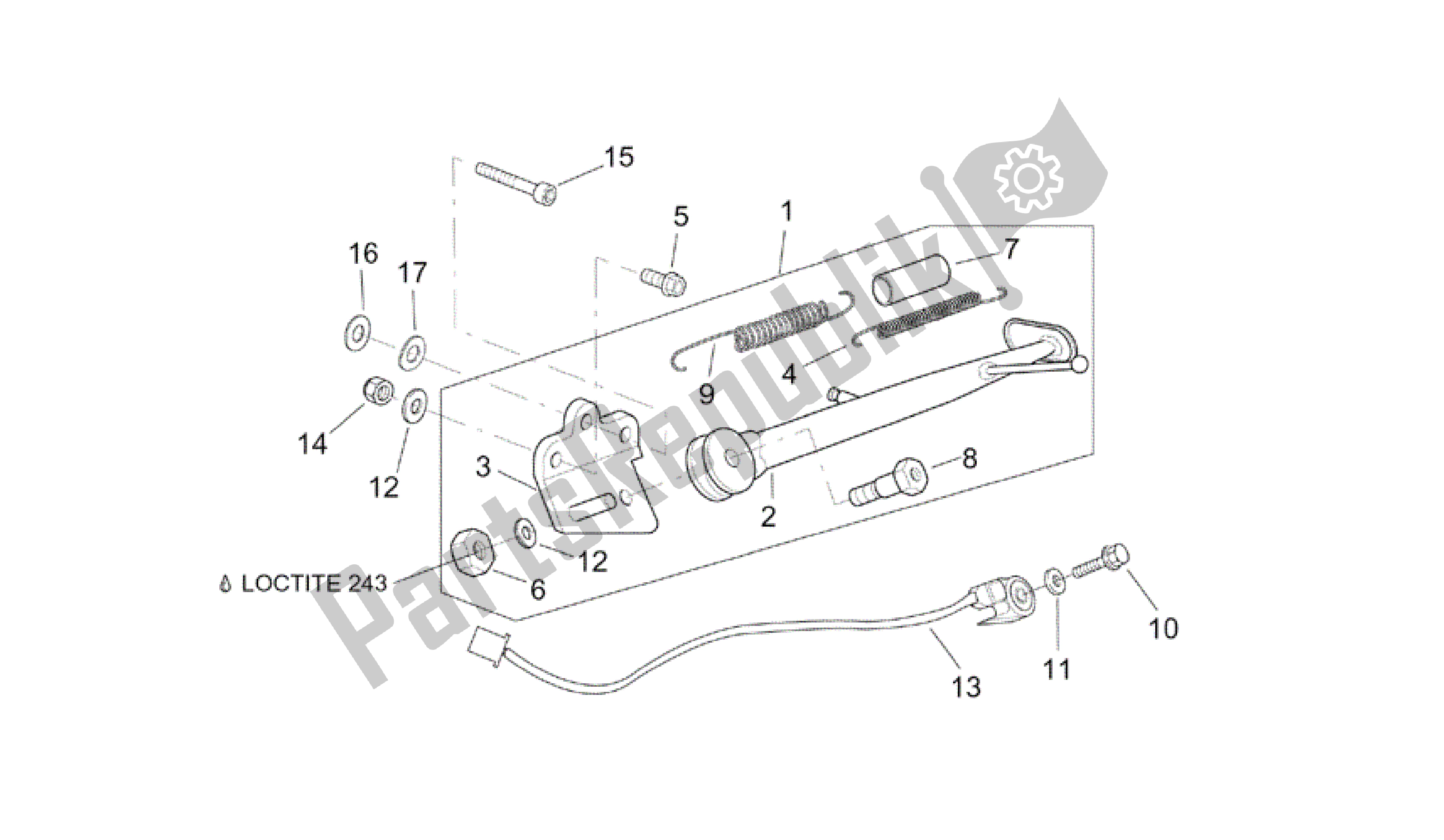 Alle Teile für das Zentraler Ständer des Aprilia RSV Tuono R 3952 1000 2002 - 2003