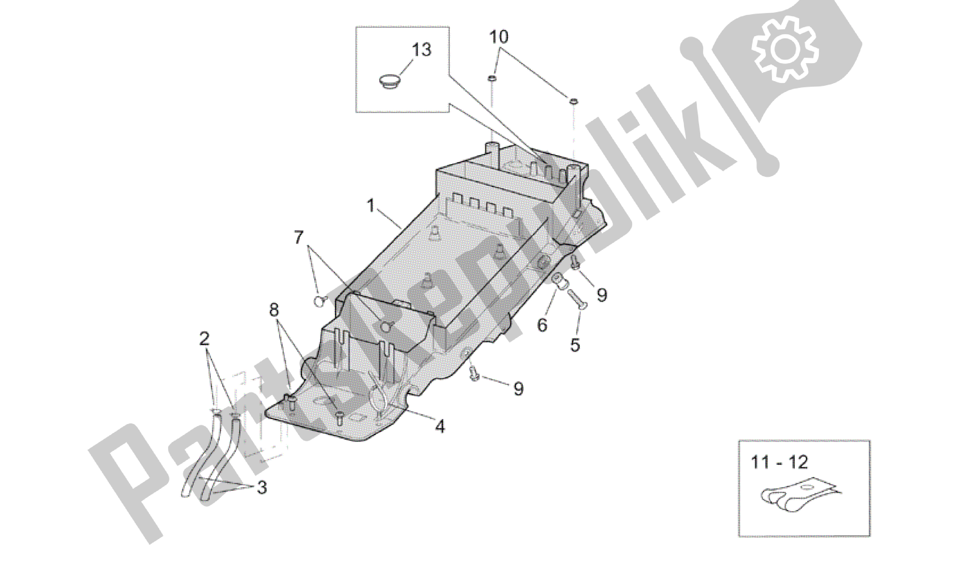 Toutes les pièces pour le Underaddle du Aprilia RSV Tuono R 3952 1000 2002 - 2003