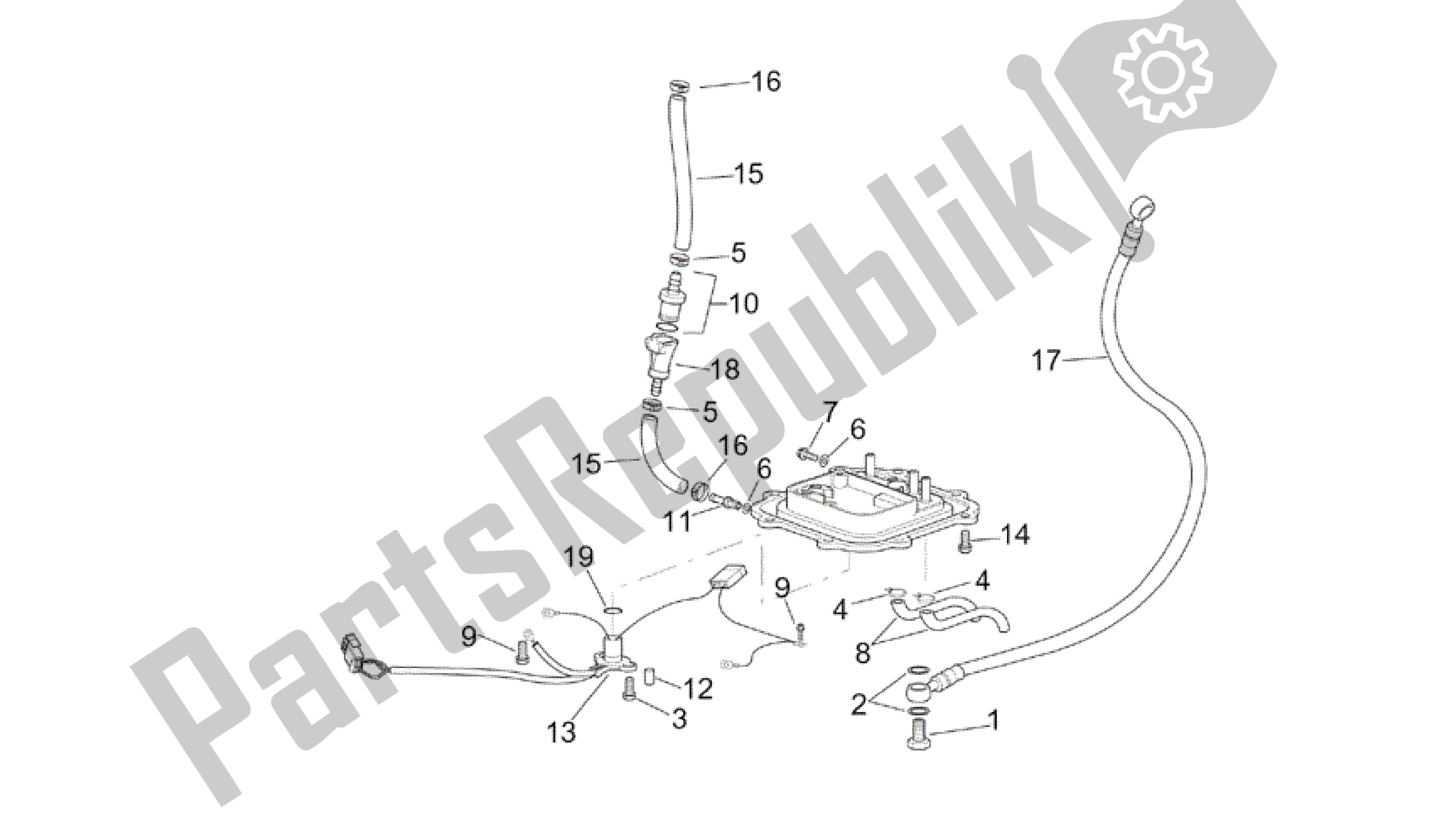 Tutte le parti per il Pompa Del Carburante Ii del Aprilia RSV Tuono R 3952 1000 2002 - 2003