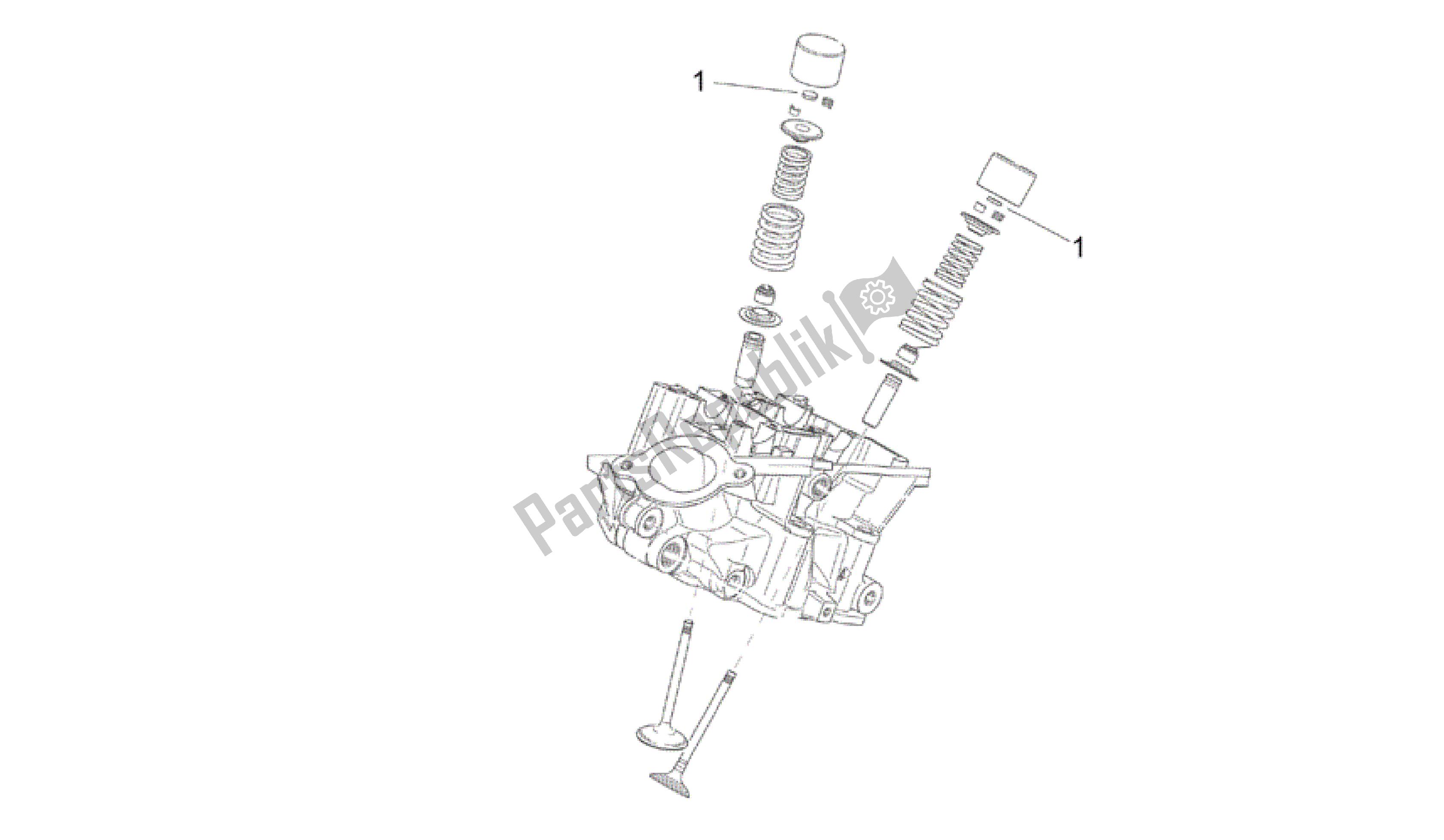 Alle onderdelen voor de Kleppen Pads van de Aprilia RSV Tuono R Factory 1000 2004 - 2005