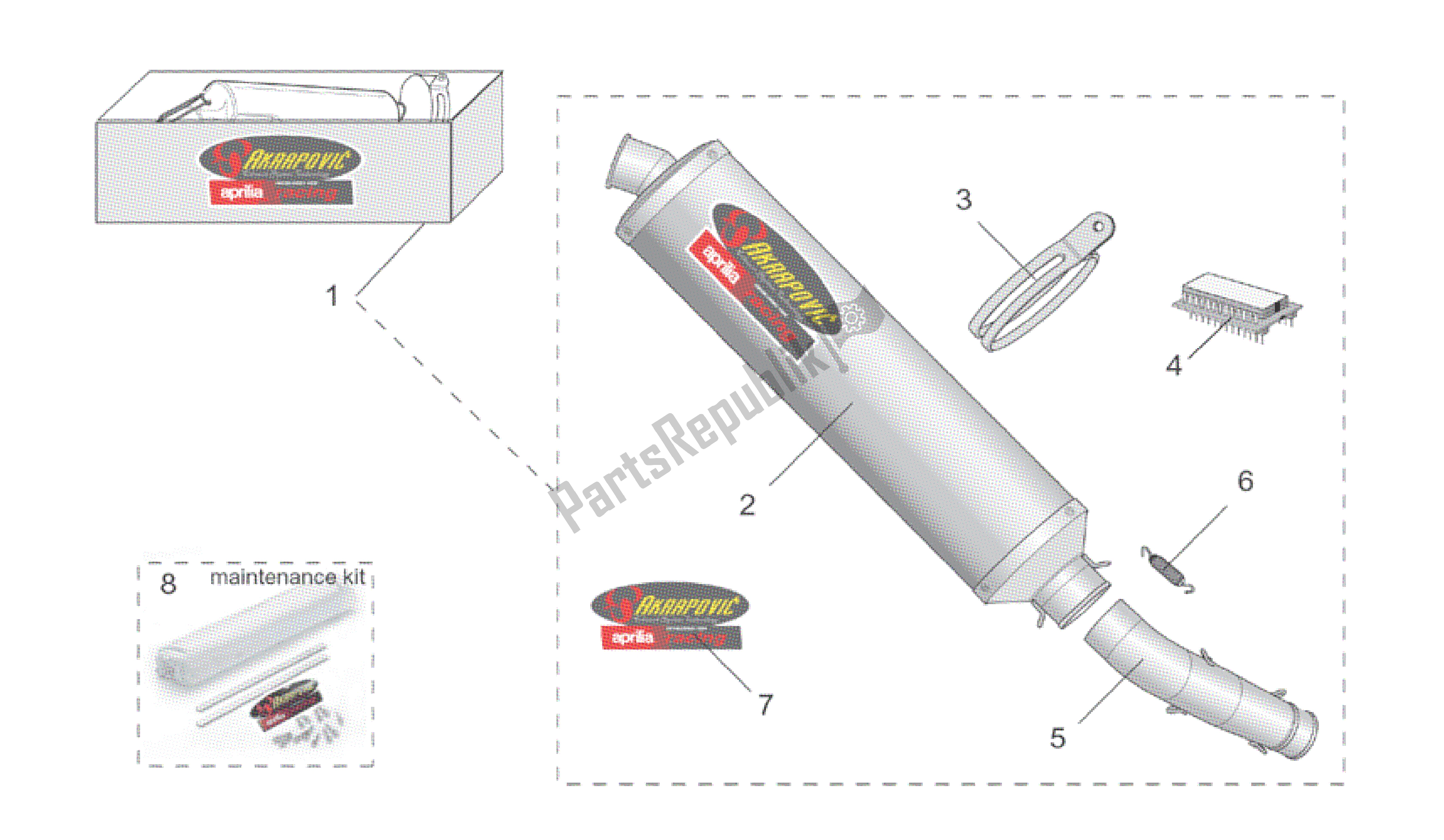 Tutte le parti per il Acc. - Parti Di Prestazione I del Aprilia RSV Tuono R Factory 1000 2004 - 2005