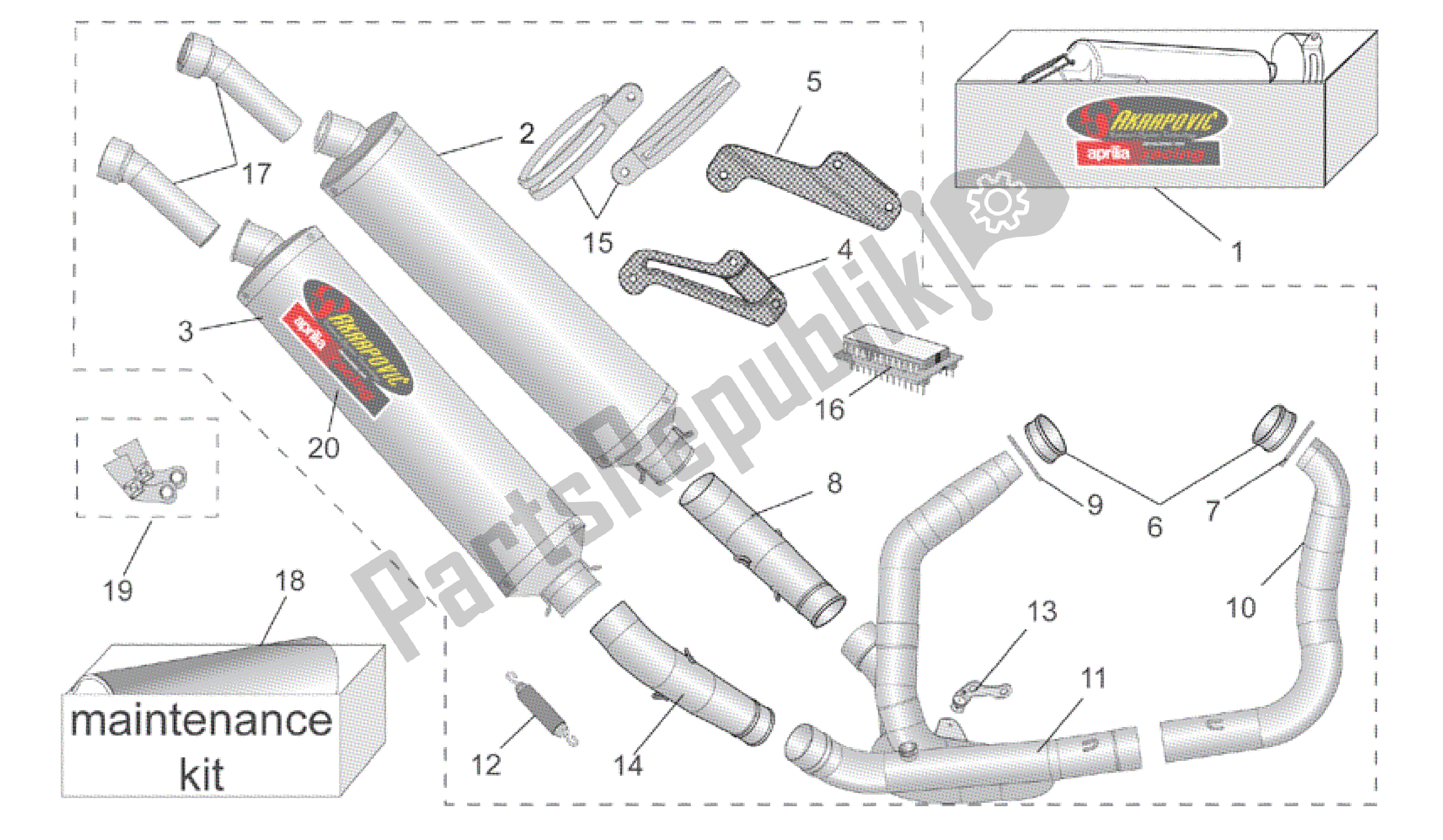 Toutes les pièces pour le Acc. - Pièces De Performance Ii du Aprilia RSV Tuono R Factory 1000 2004 - 2005