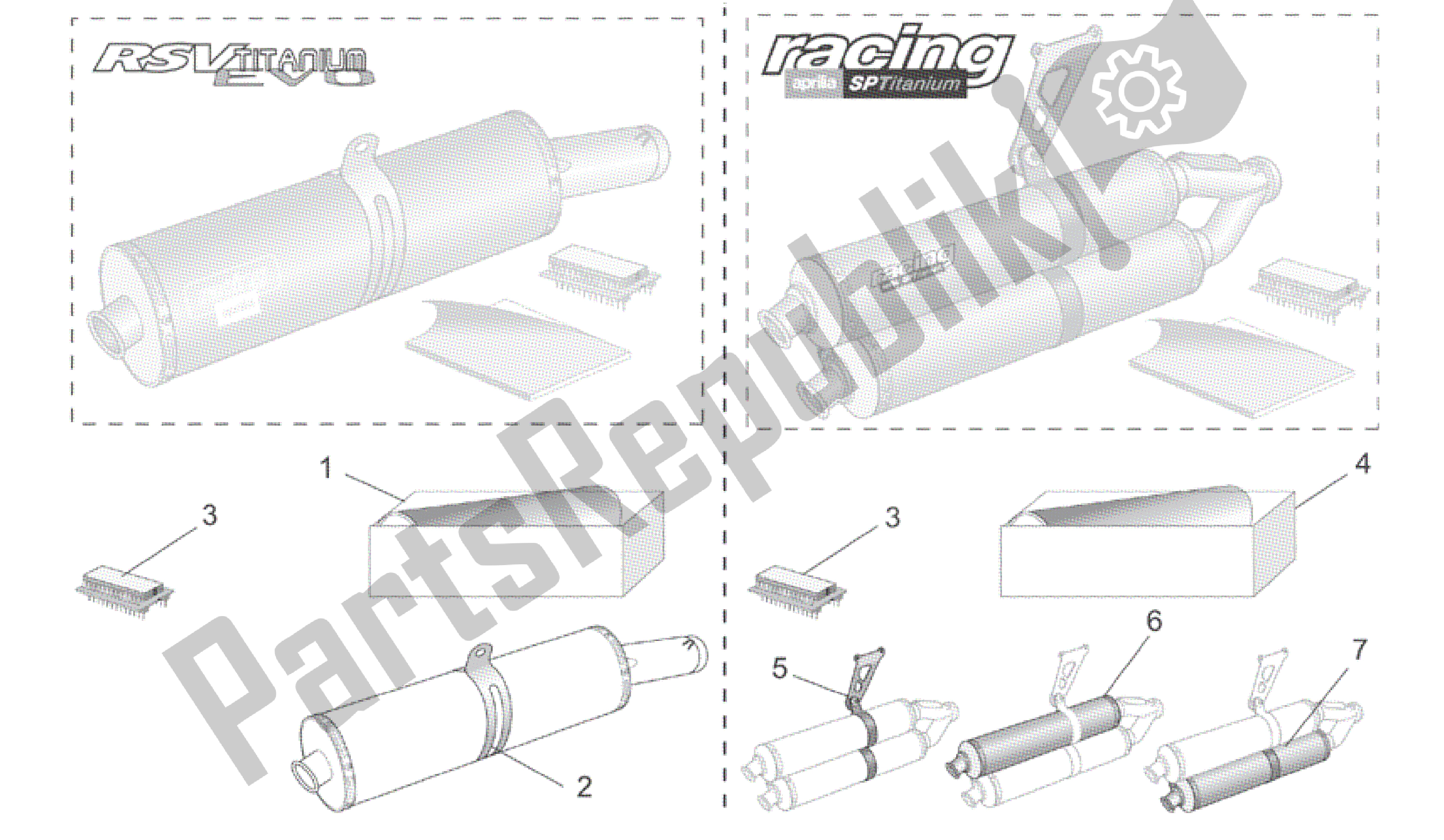 Alle Teile für das Gem. - Leistungsteile Iii des Aprilia RSV Tuono R Factory 1000 2004 - 2005