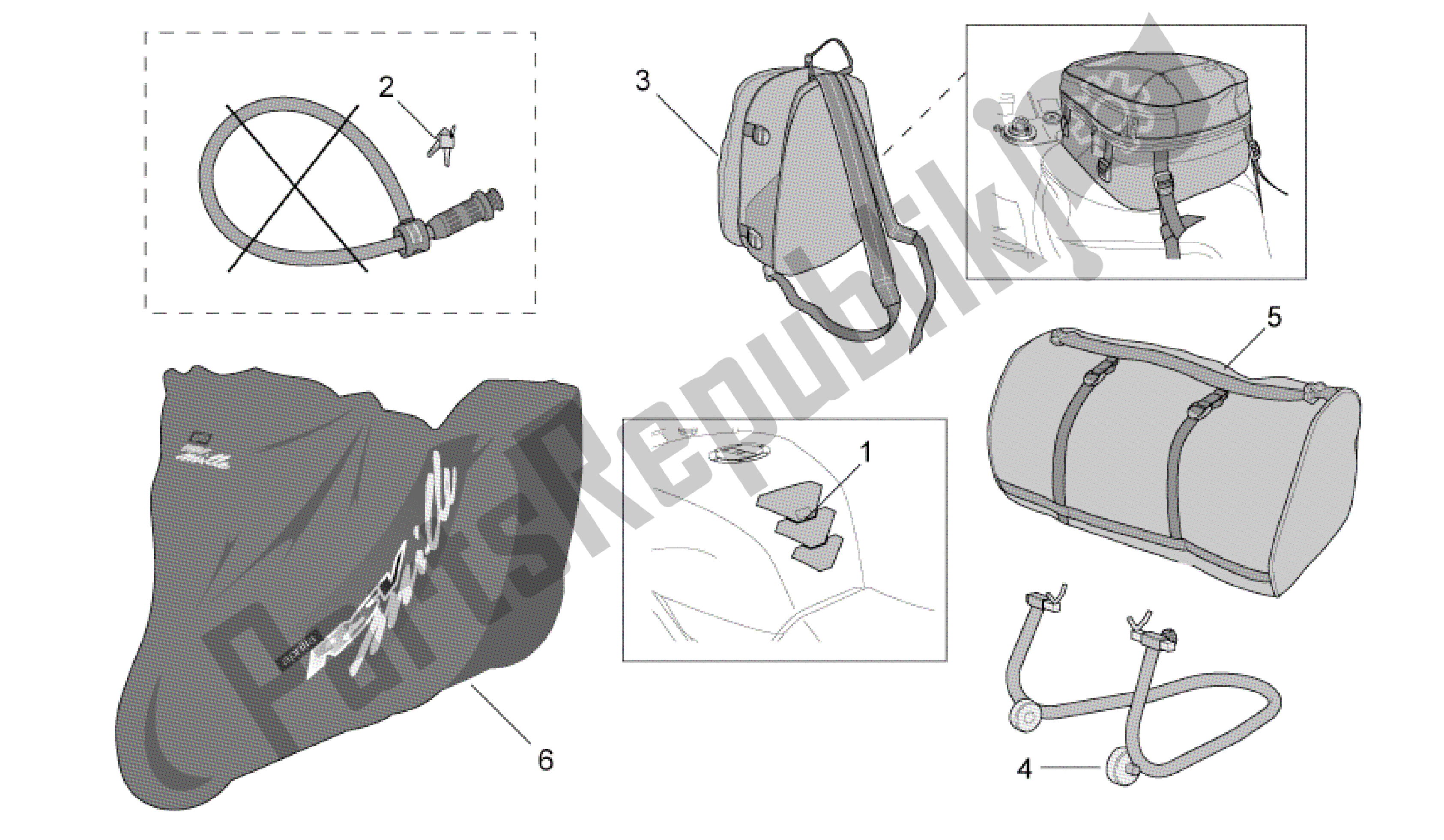 Toutes les pièces pour le Acc. - Divers du Aprilia RSV Tuono R Factory 1000 2004 - 2005