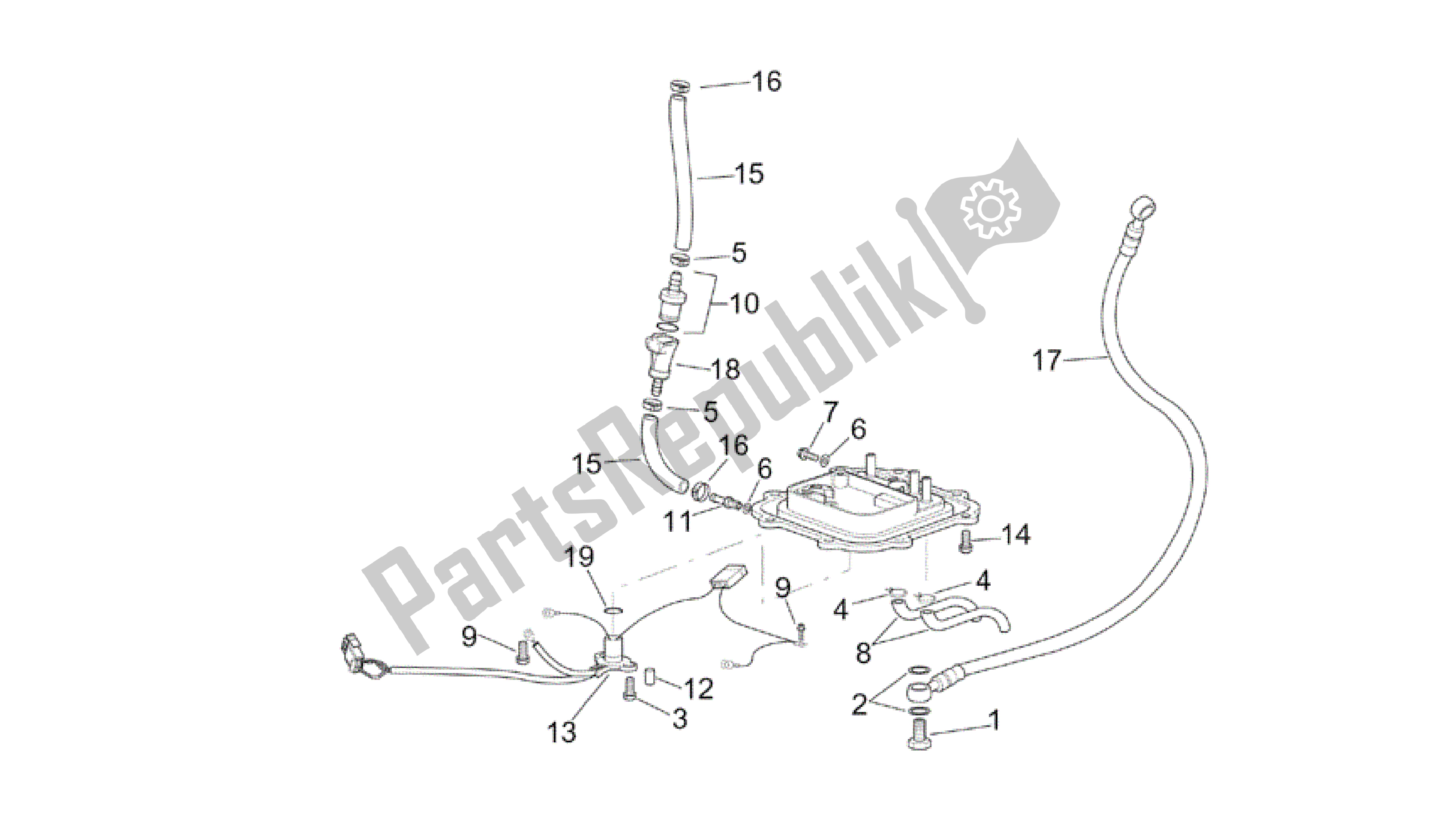 All parts for the Fuel Pump Ii of the Aprilia RSV Tuono R Factory 1000 2004 - 2005