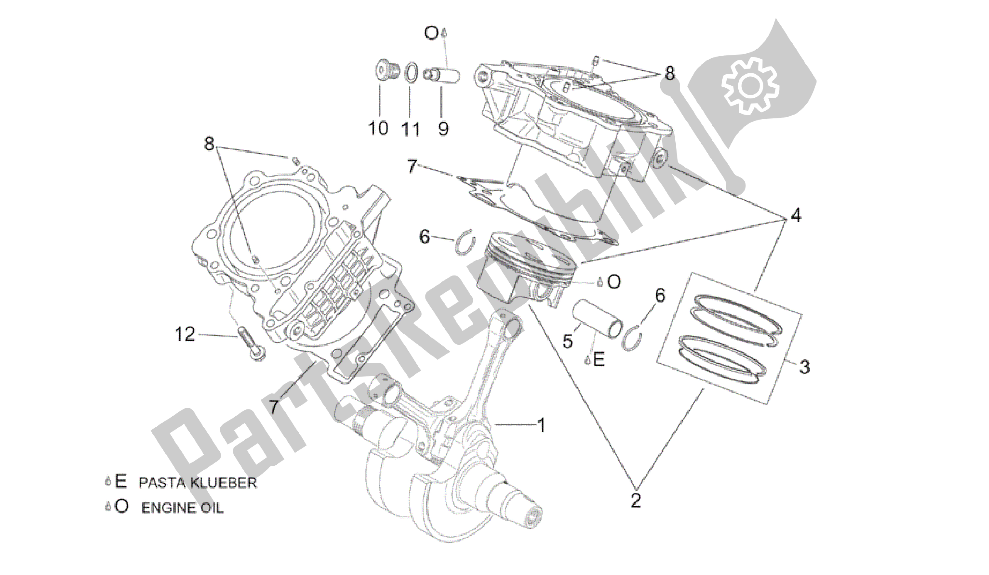 Alle Teile für das Kurbelwelle Ii des Aprilia RSV Tuono RS 1000 2004 - 2005