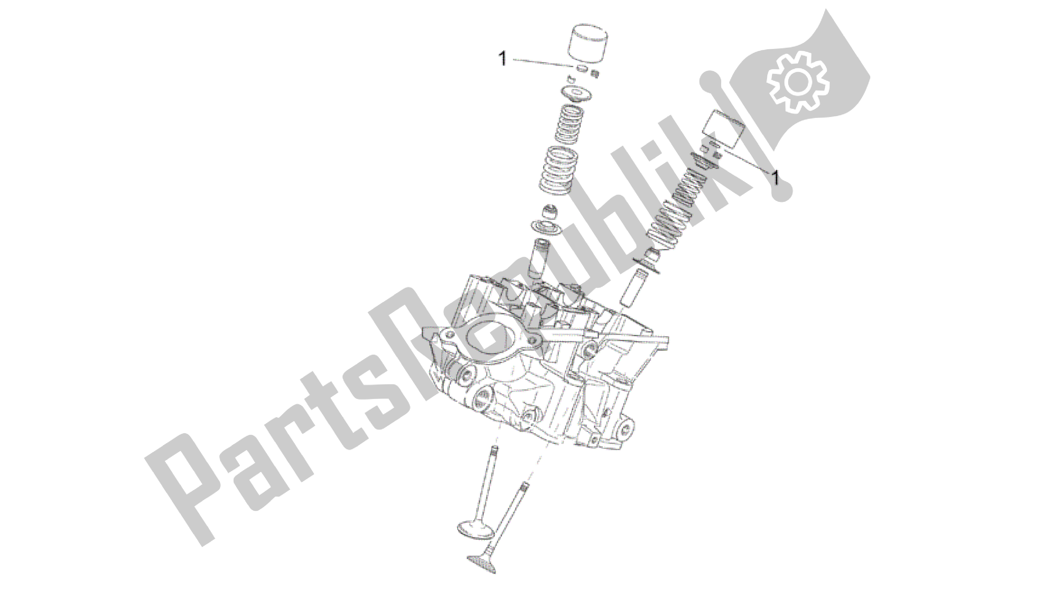 Alle Teile für das Ventilkissen des Aprilia RSV Tuono RS 1000 2004 - 2005