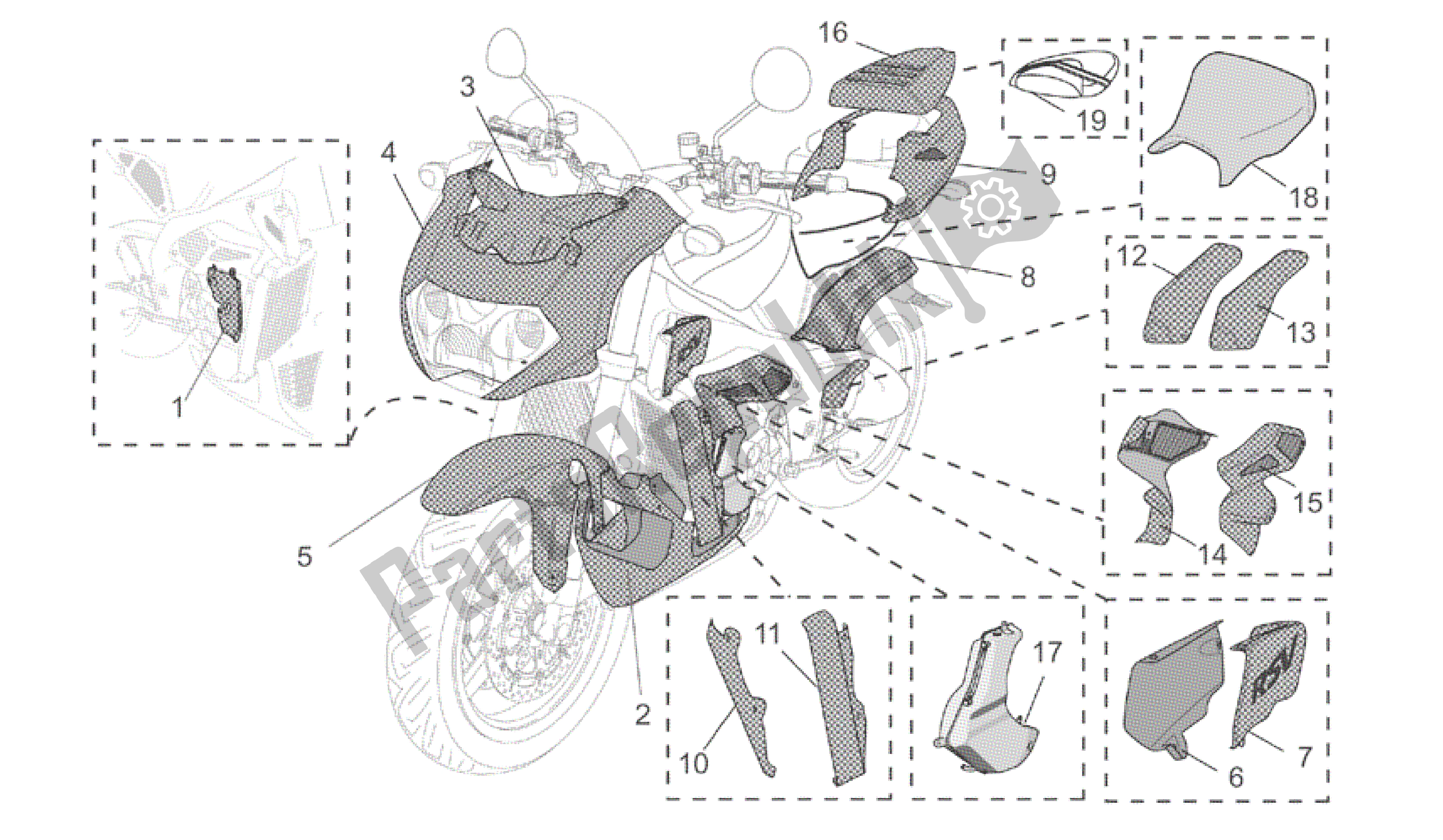 Tutte le parti per il Acc. - Parti Del Corpo Speciali del Aprilia RSV Tuono RS 1000 2004 - 2005