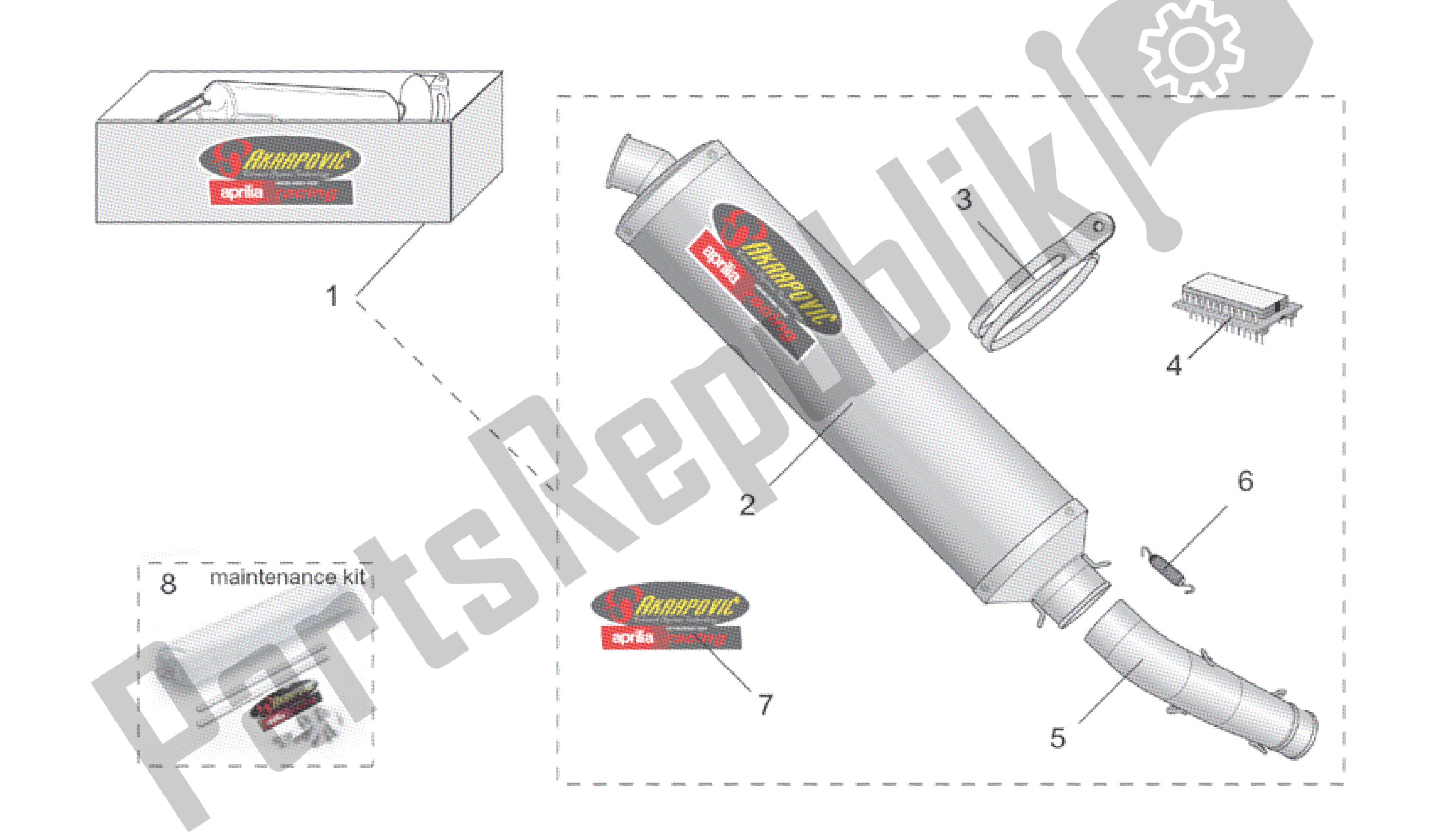 Alle onderdelen voor de Acc. - Prestatie-onderdelen I van de Aprilia RSV Tuono RS 1000 2004 - 2005