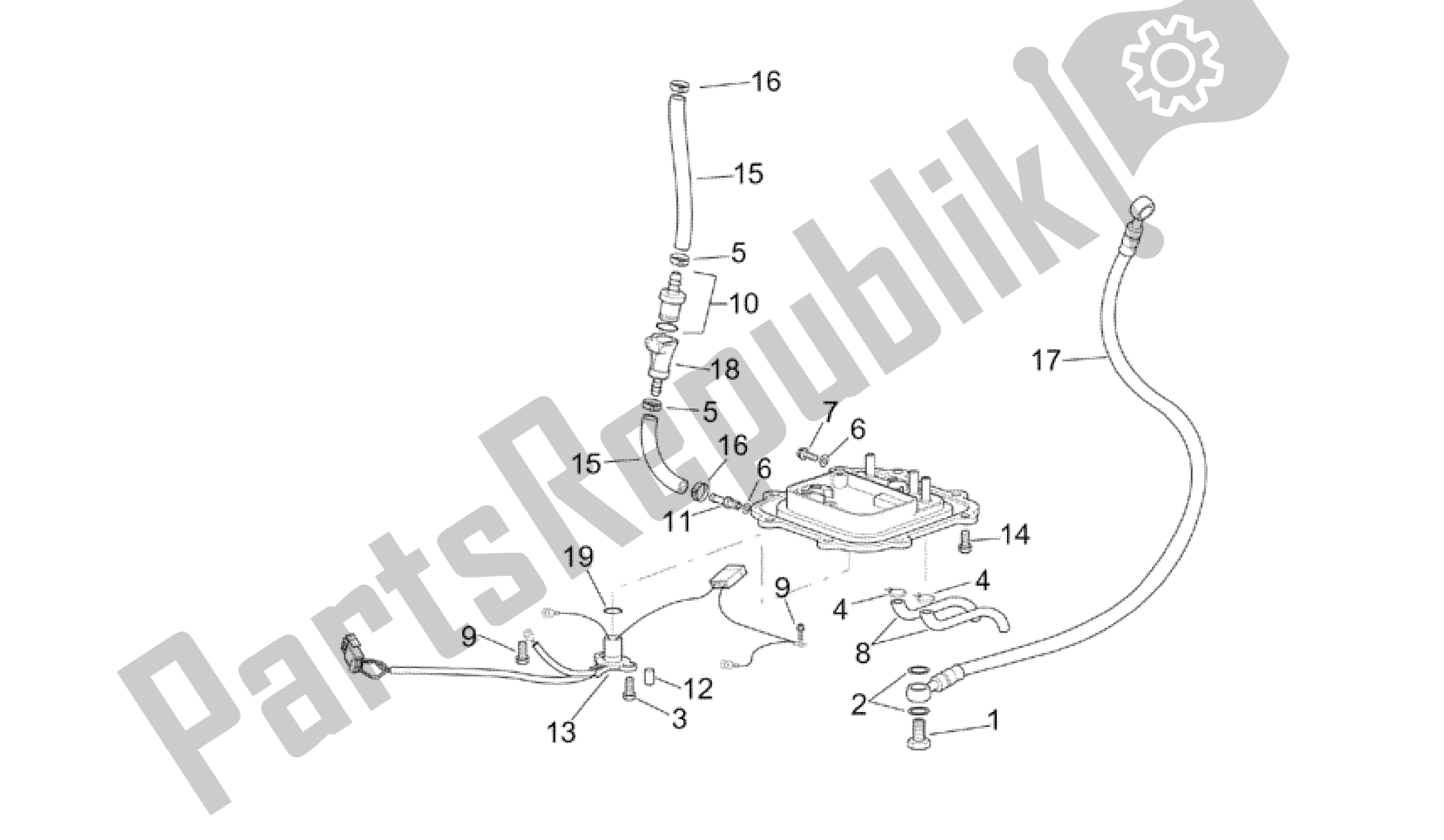 Todas las partes para Bomba De Combustible Ii de Aprilia RSV Tuono RS 1000 2004 - 2005