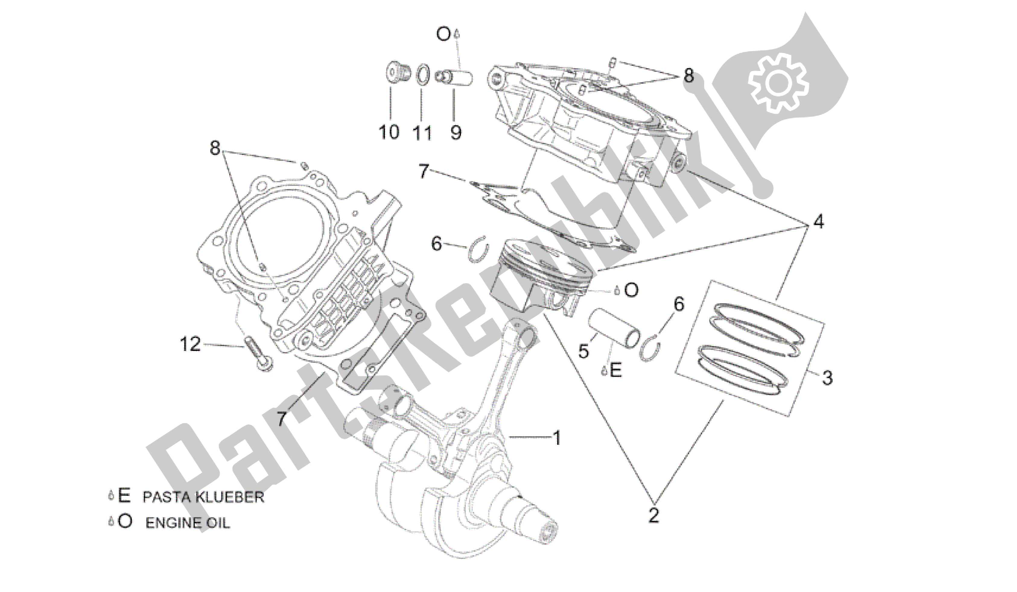 Alle Teile für das Kurbelwelle Ii des Aprilia RSV Tuono 3952 1000 2002 - 2003