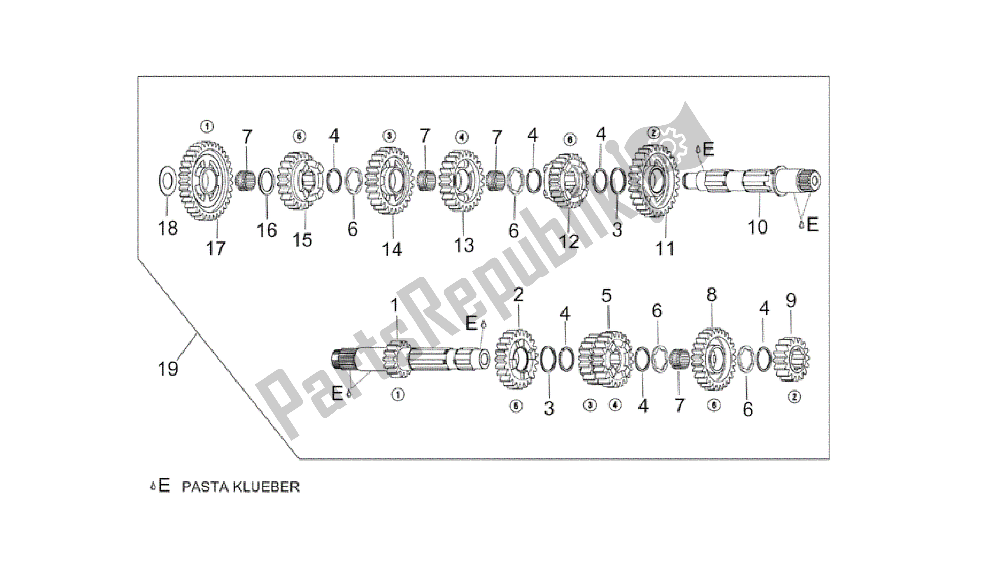 Tutte le parti per il Riduttore del Aprilia RSV Tuono 3952 1000 2002 - 2003