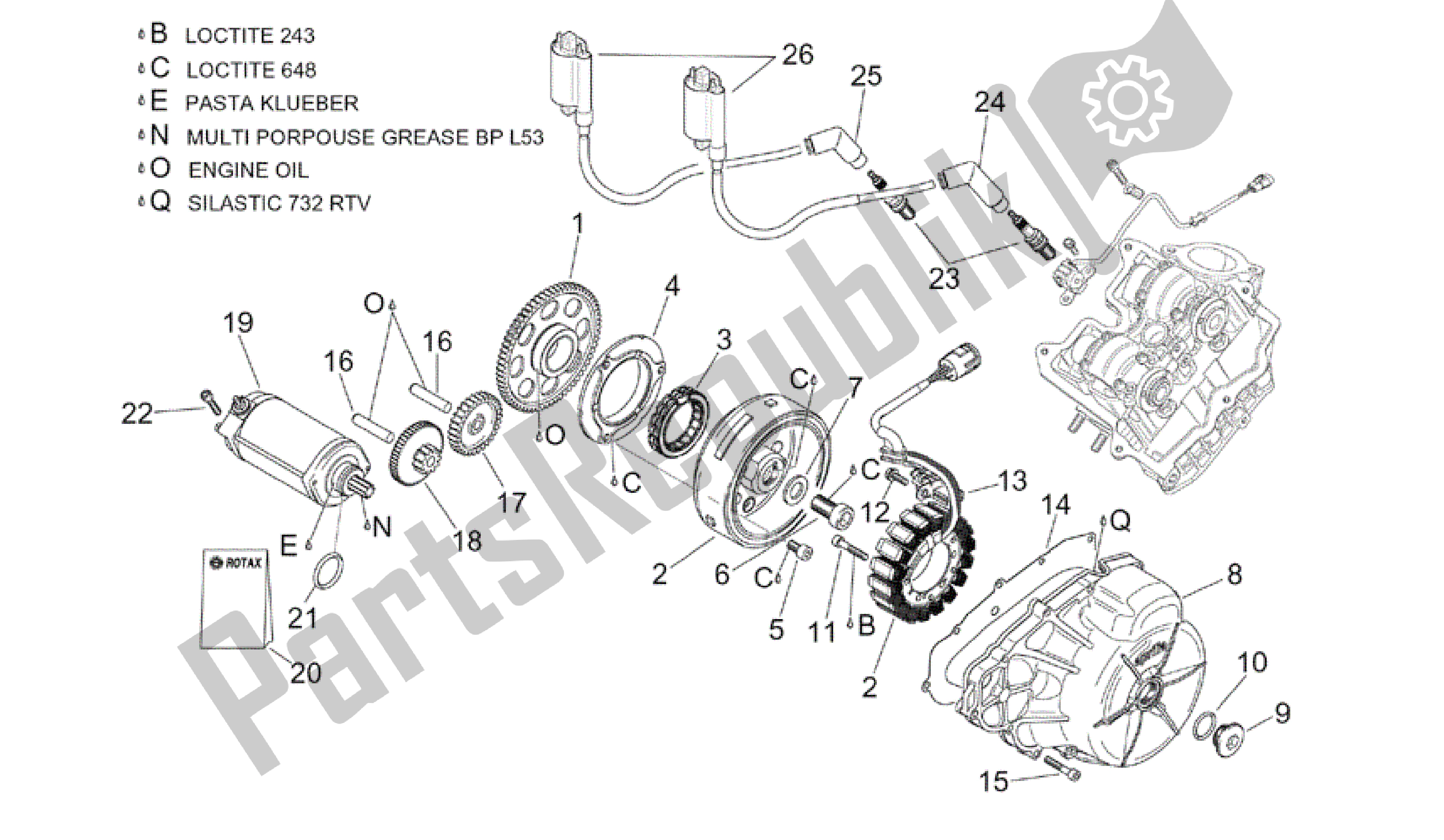 Todas las partes para Unidad De Encendido de Aprilia RSV Tuono 3952 1000 2002 - 2003