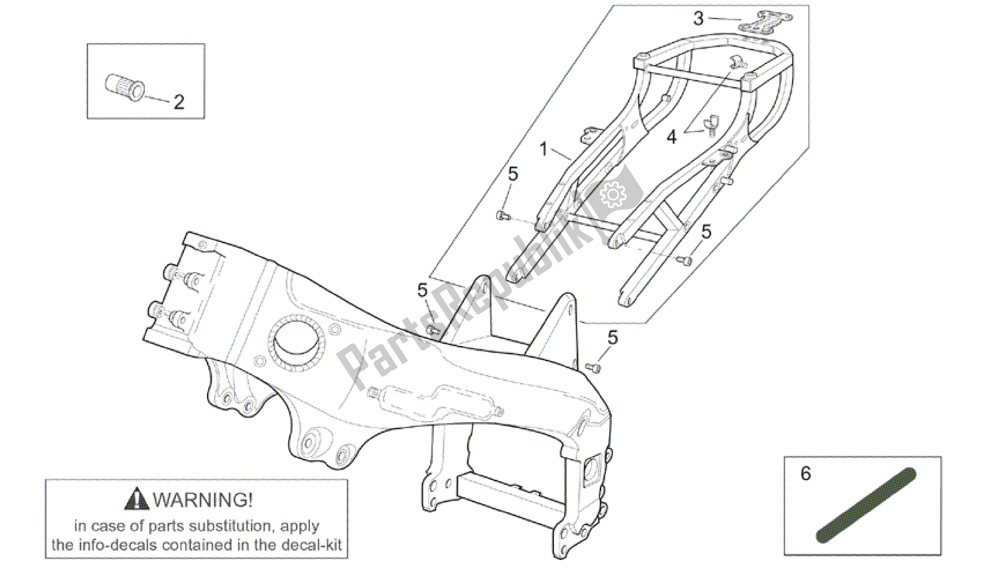 Tutte le parti per il Frame I del Aprilia RSV Tuono 3952 1000 2002 - 2003