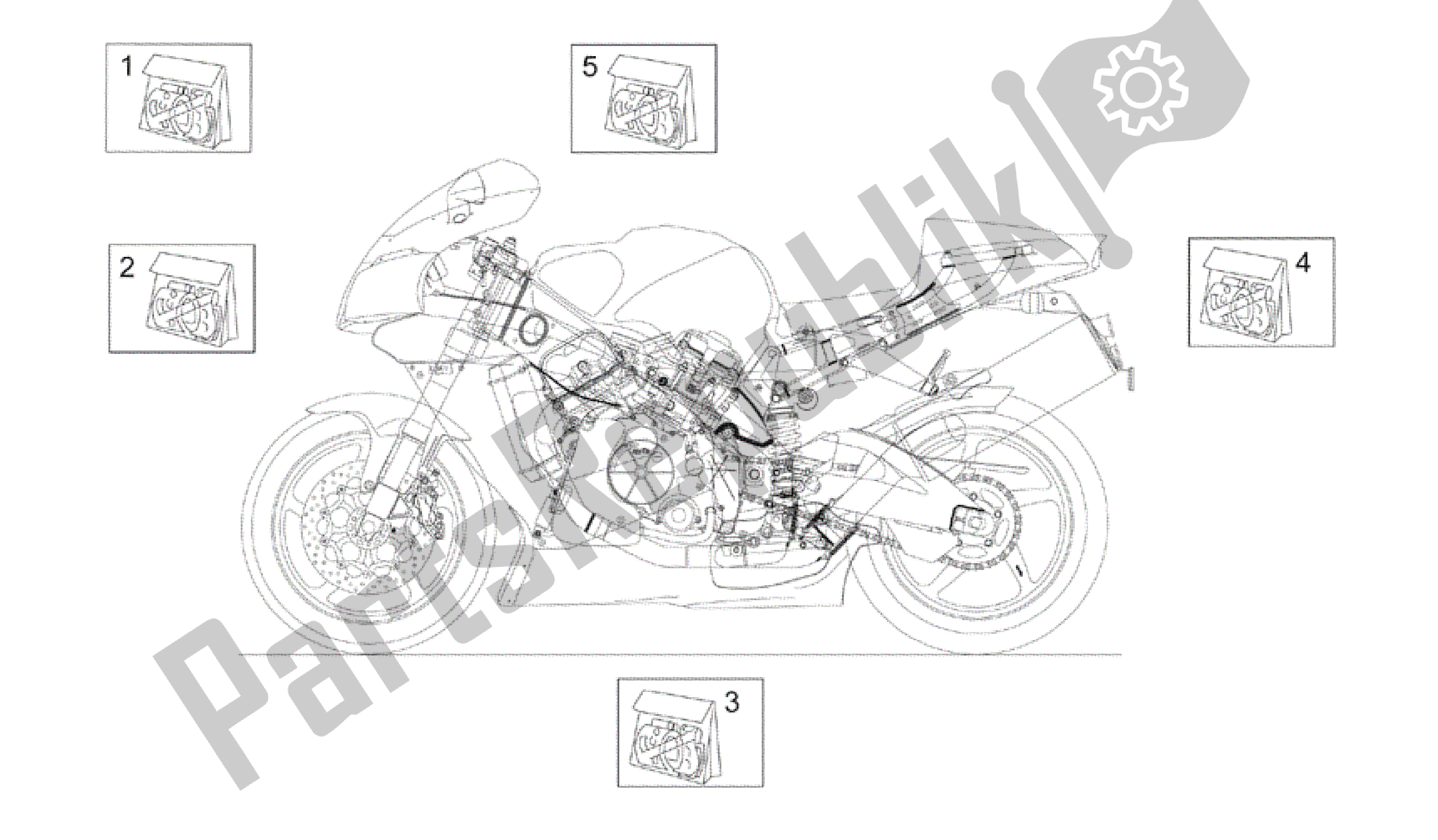 Wszystkie części do Kalkomania Aprilia RSV Mille R 3963 1000 2003