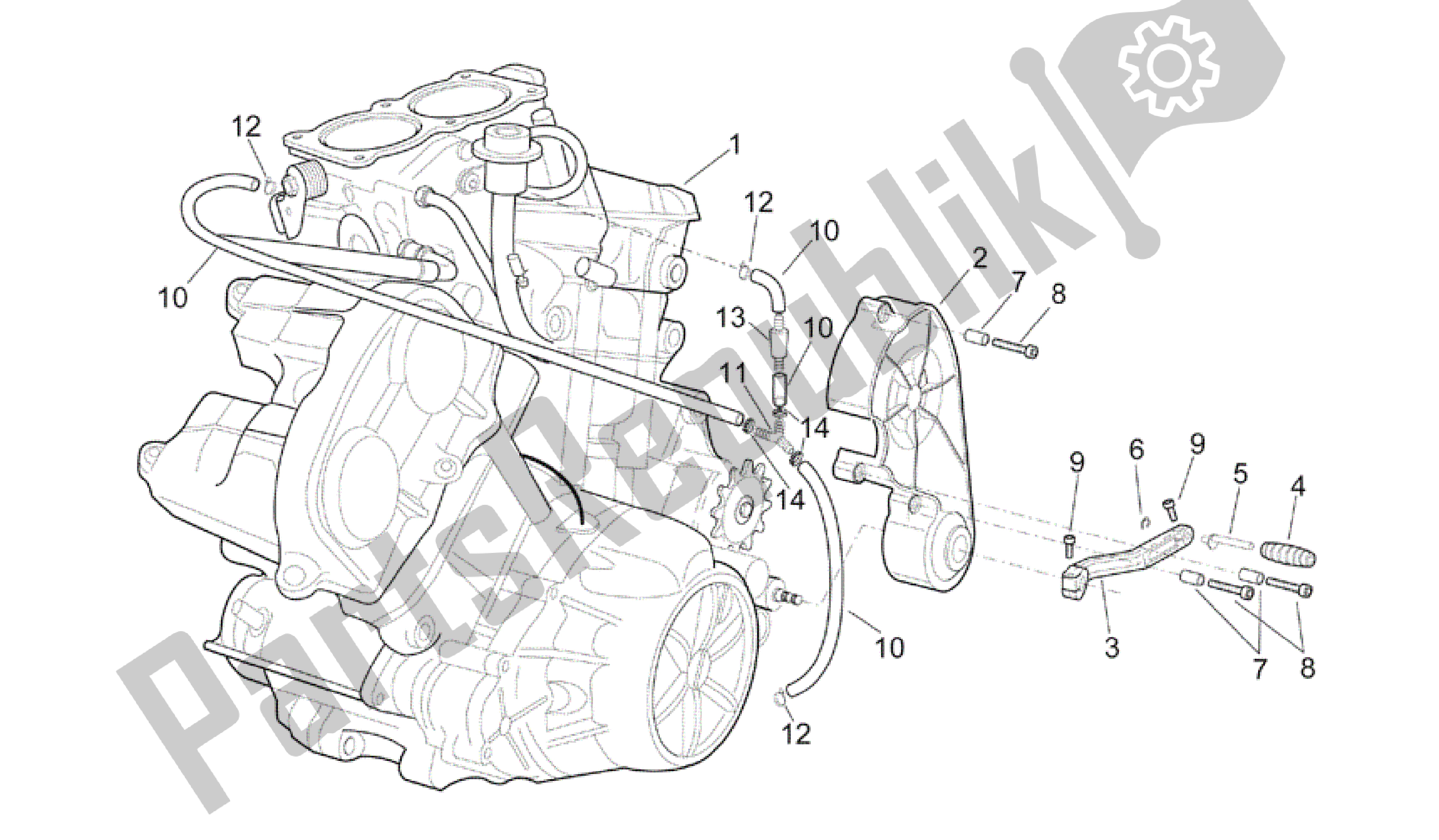 Wszystkie części do Silnik Aprilia RSV Mille R 3963 1000 2003