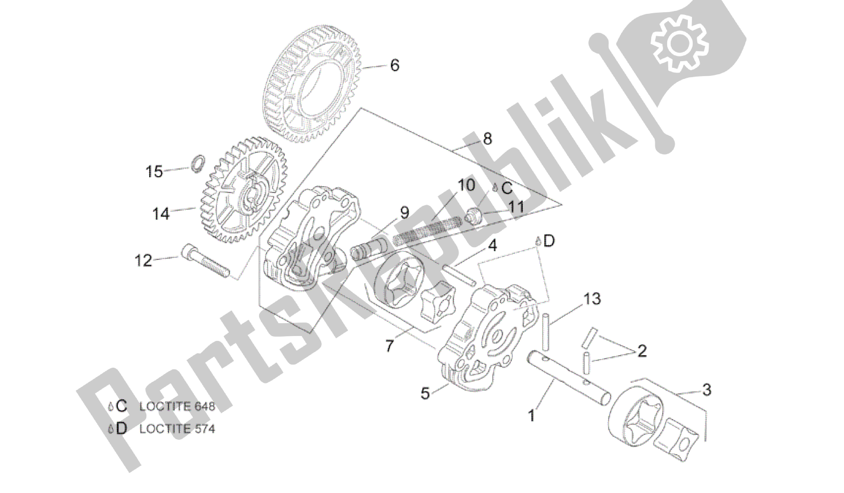 Toutes les pièces pour le La Pompe à Huile du Aprilia RSV Mille R 3963 1000 2003